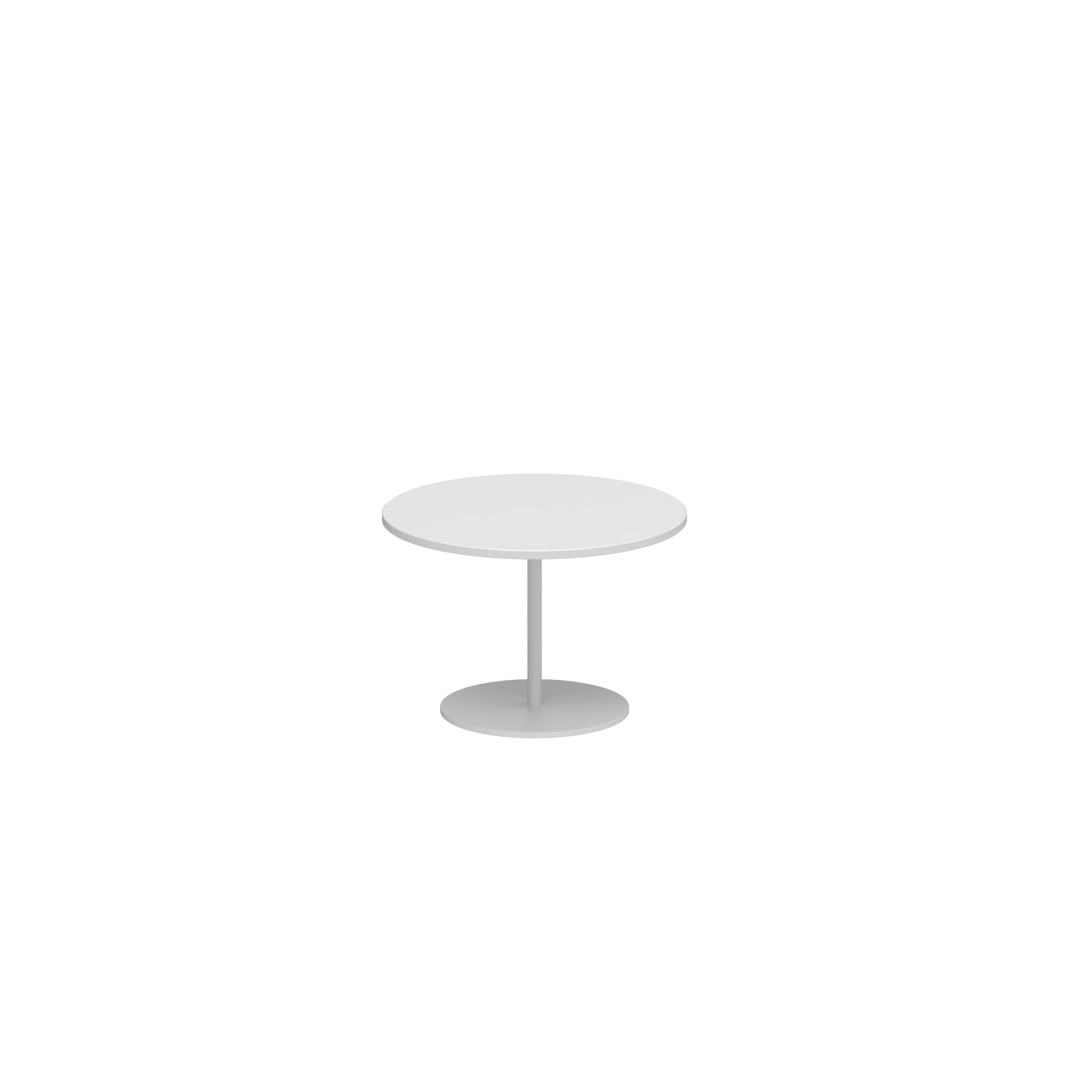 Butler Side Table Ø40cm H28cm White Ceramic White