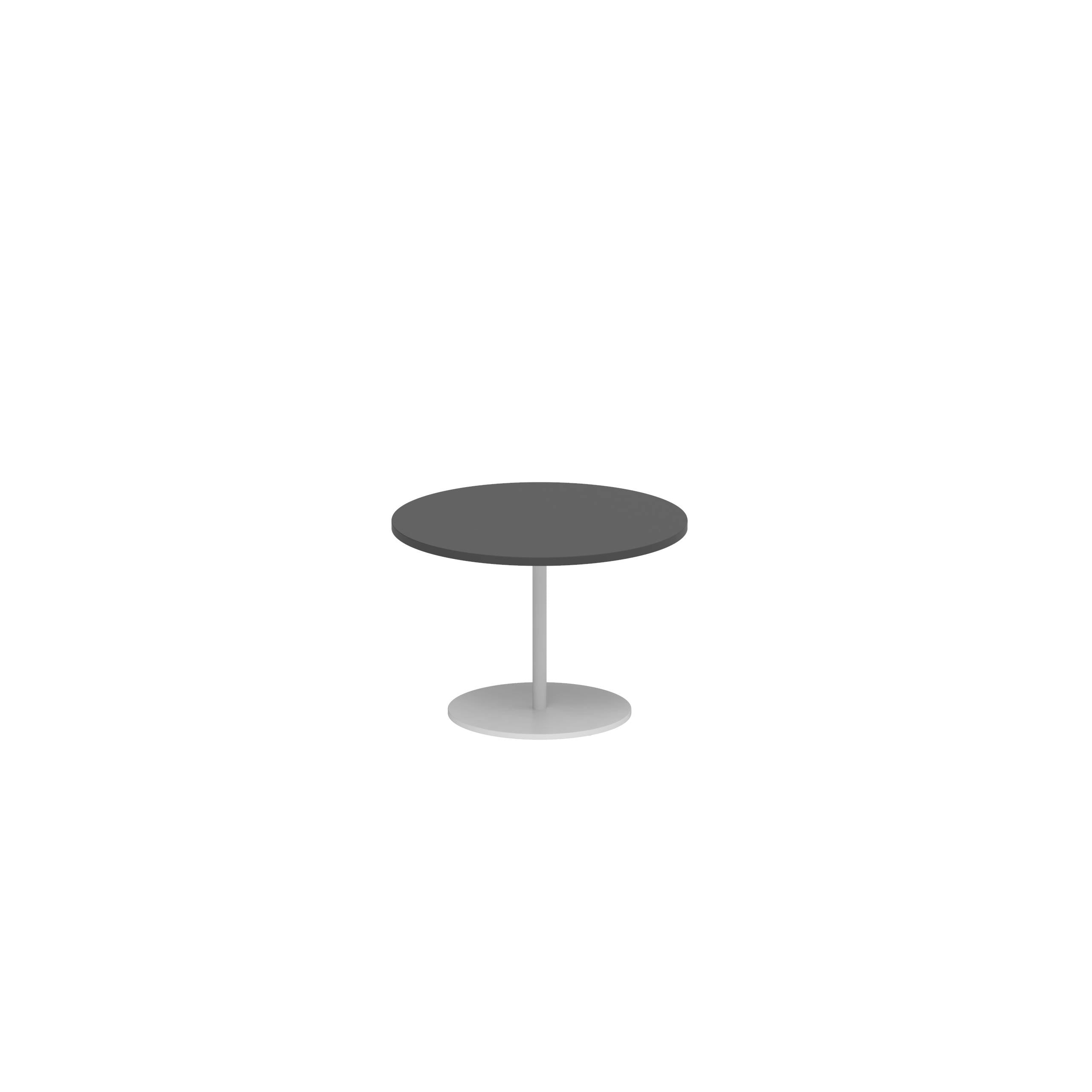 Butler Side Table Ø40cm H28cm White Ceramic Black