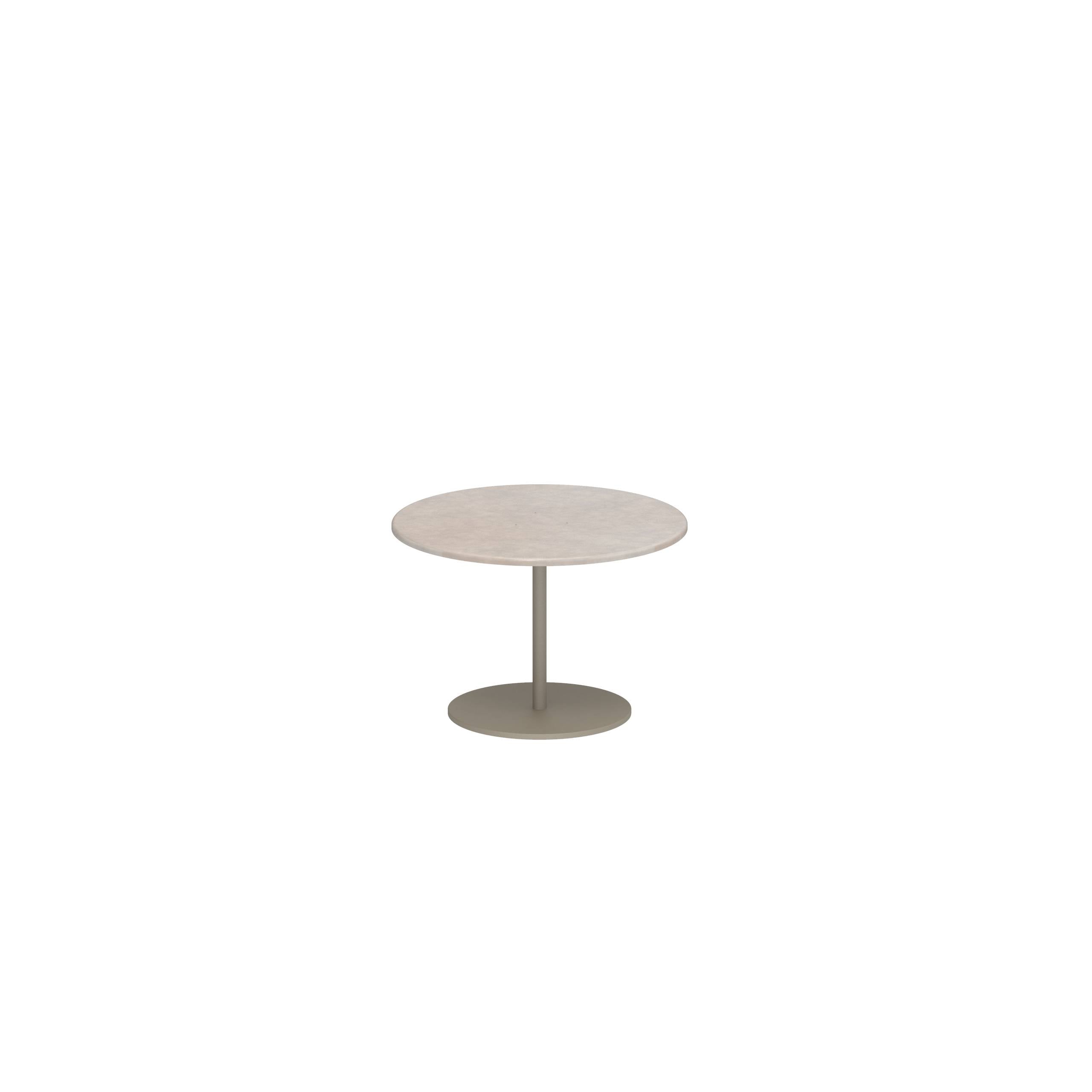 Butler Side Table Ø40cm H28cm Sand Lavastone Pearl