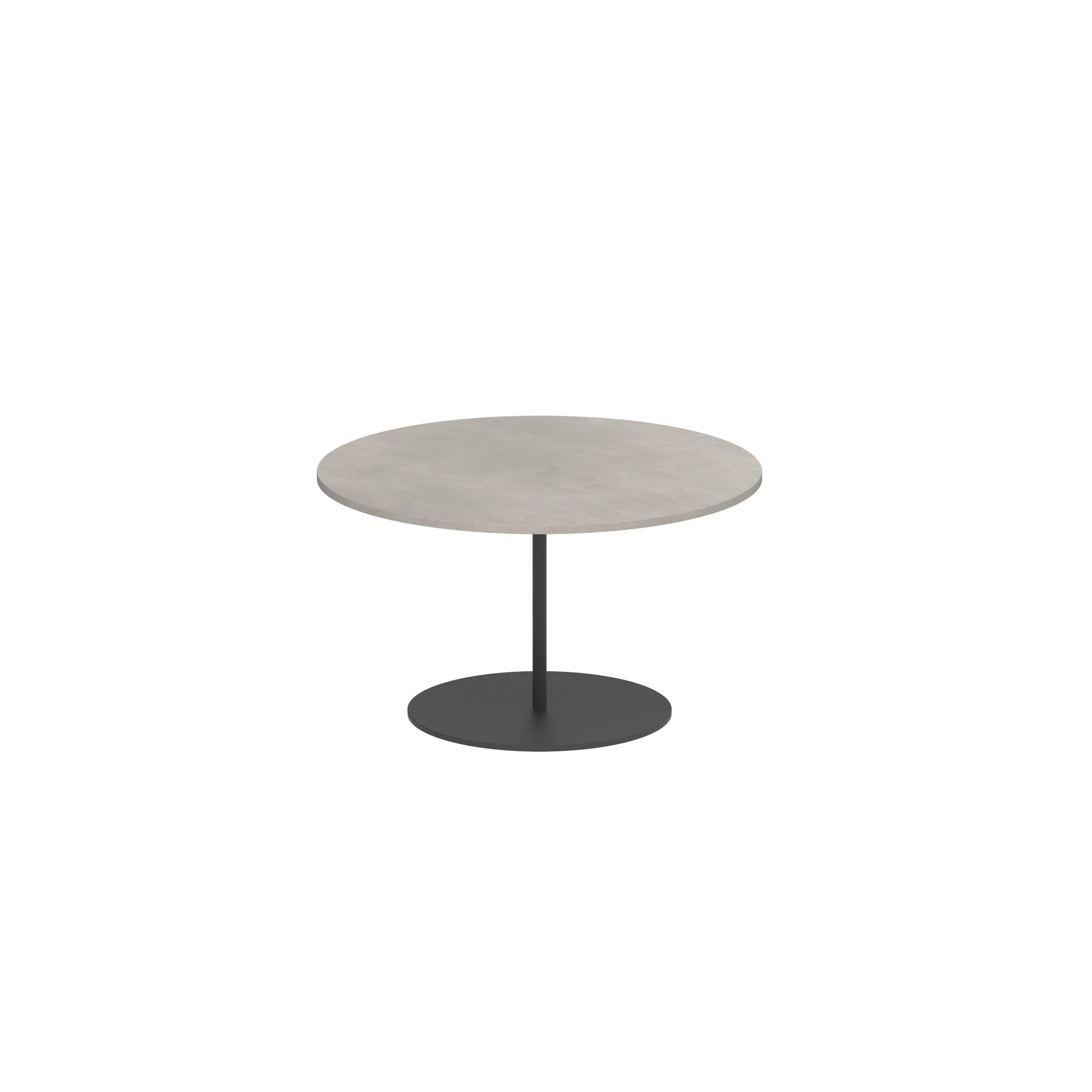 Butler Side Table Ø60cm H35cm Anthracite Ceramic Cemento Luminoso