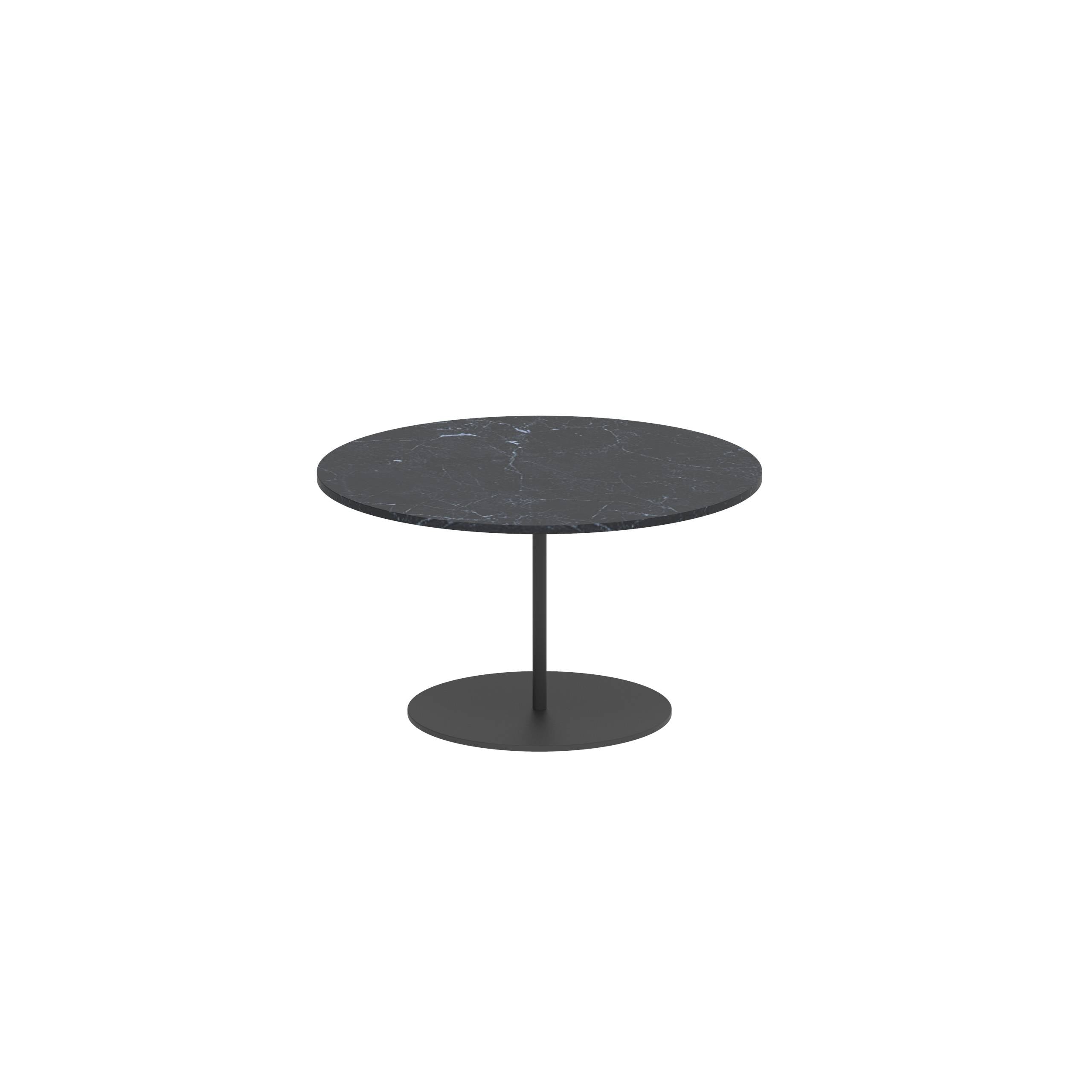 Butler Side Table Ø60cm H35cm Anthracite Ceramic Nero Marquina