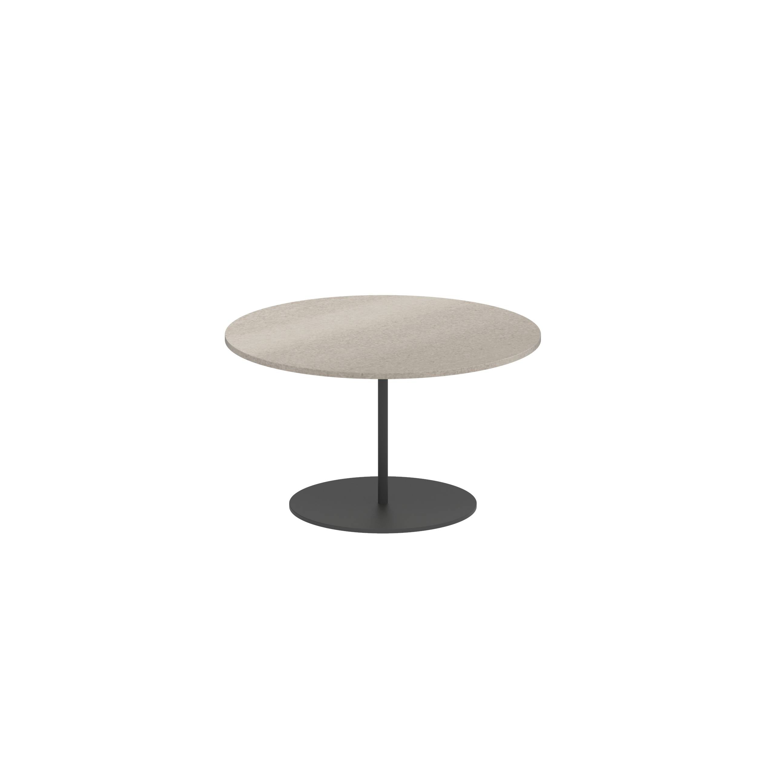 Butler Side Table Ø60cm H35cm Anthracite Ceramic Taupe Grey