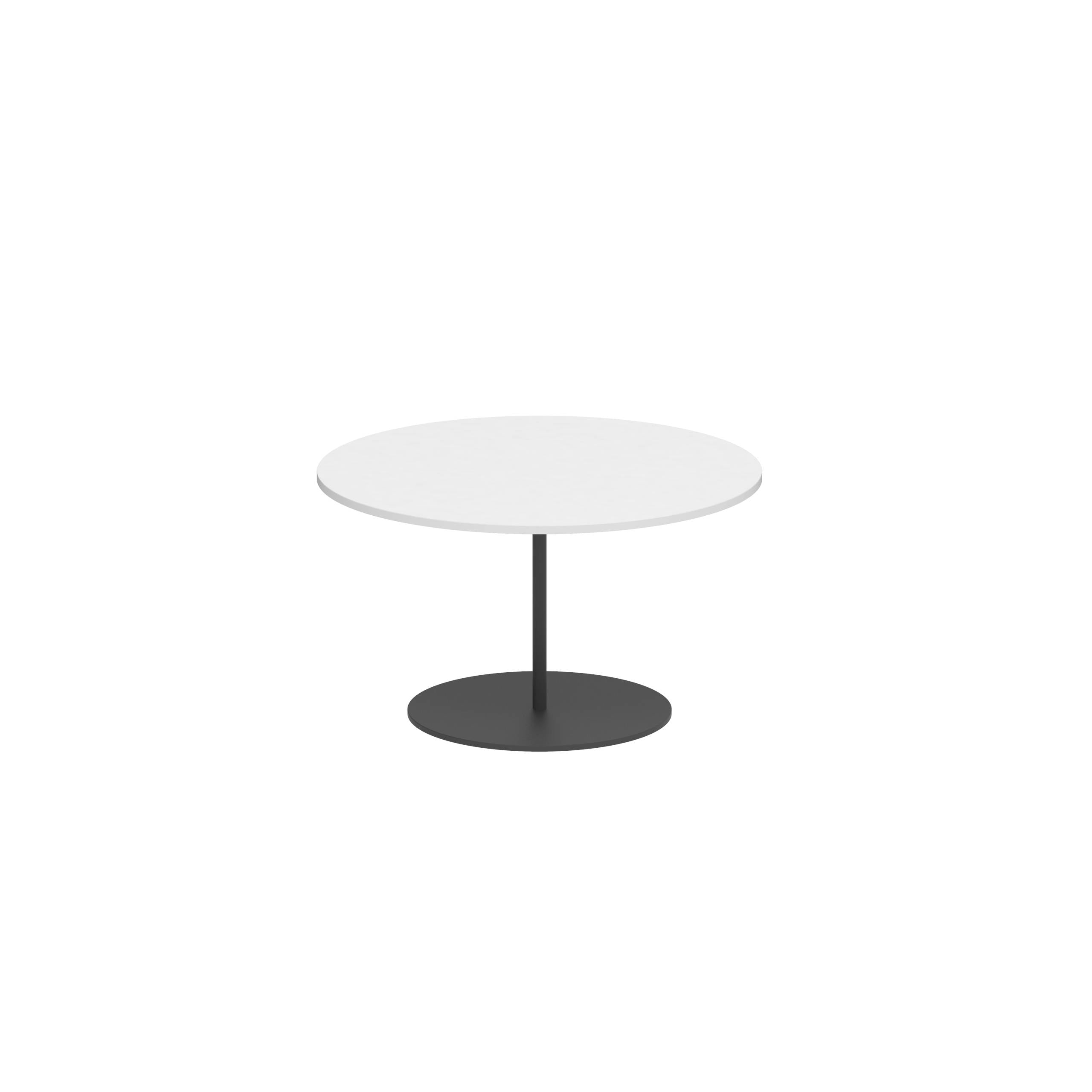 Butler Side Table Ø60cm H35cm Anthracite Ceramic White