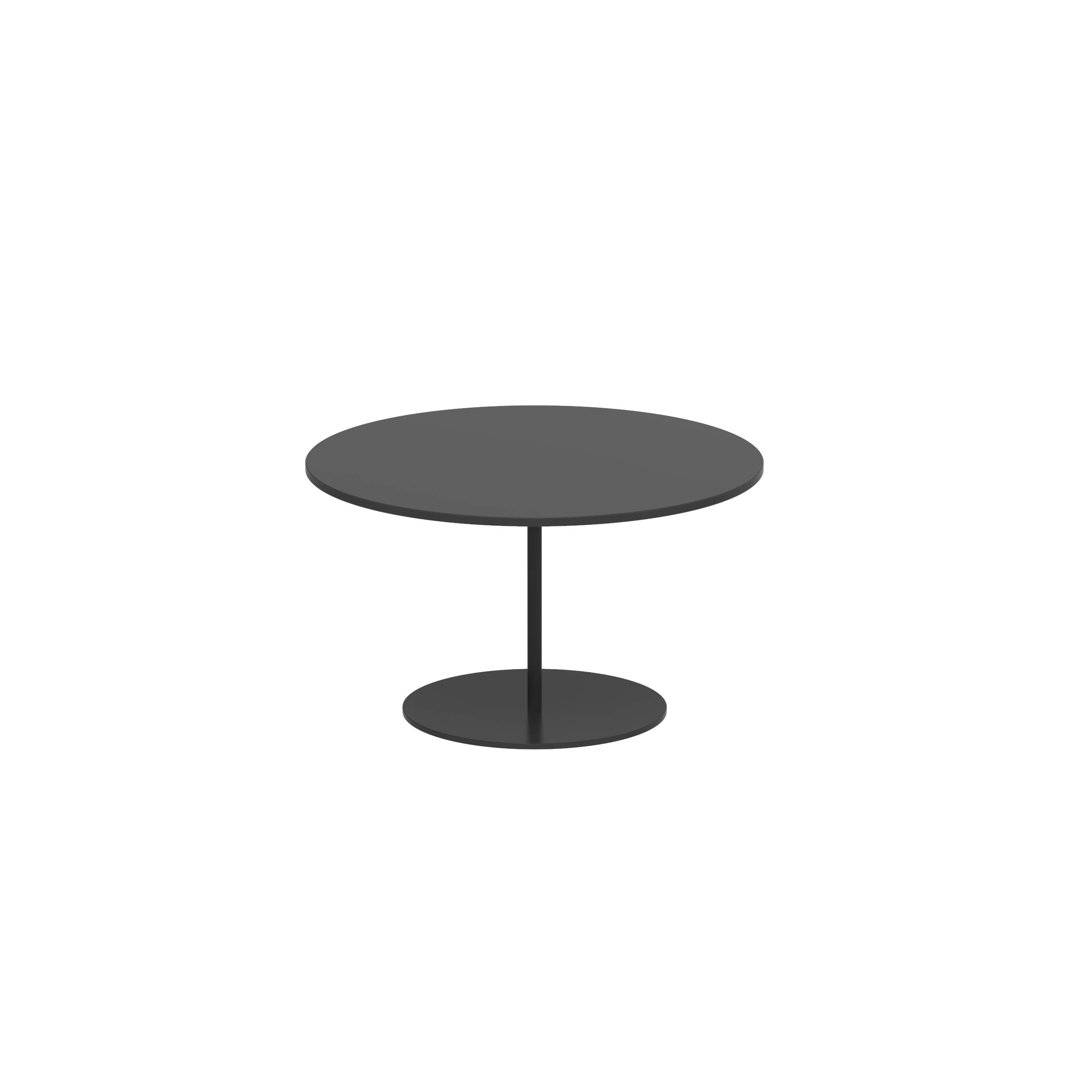 Butler Side Table Ø60cm H35cm Anthracite Ceramic Black