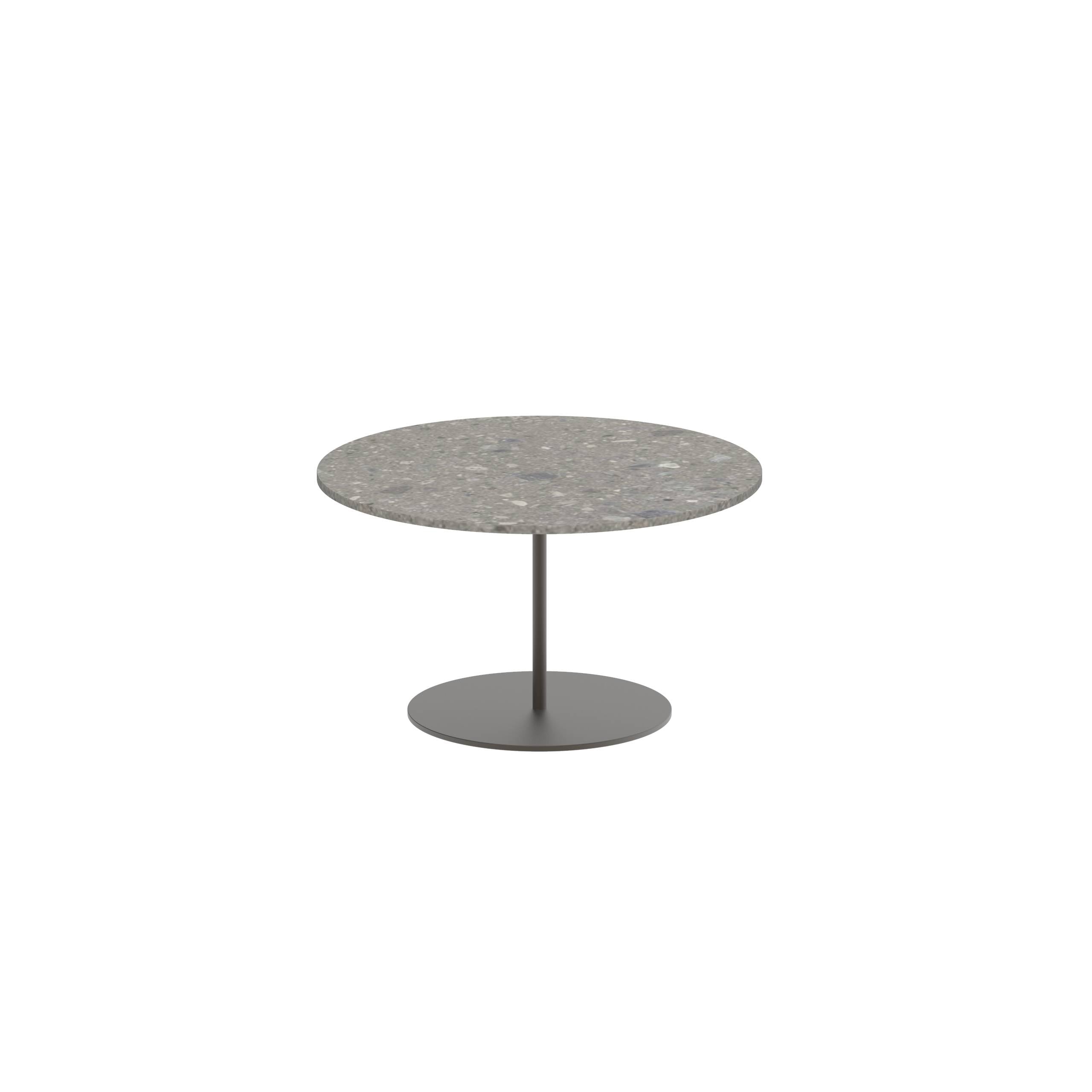 Butler Side Table Ø60cm H35cm Bronze Ceramic Ceppo Dolomicita