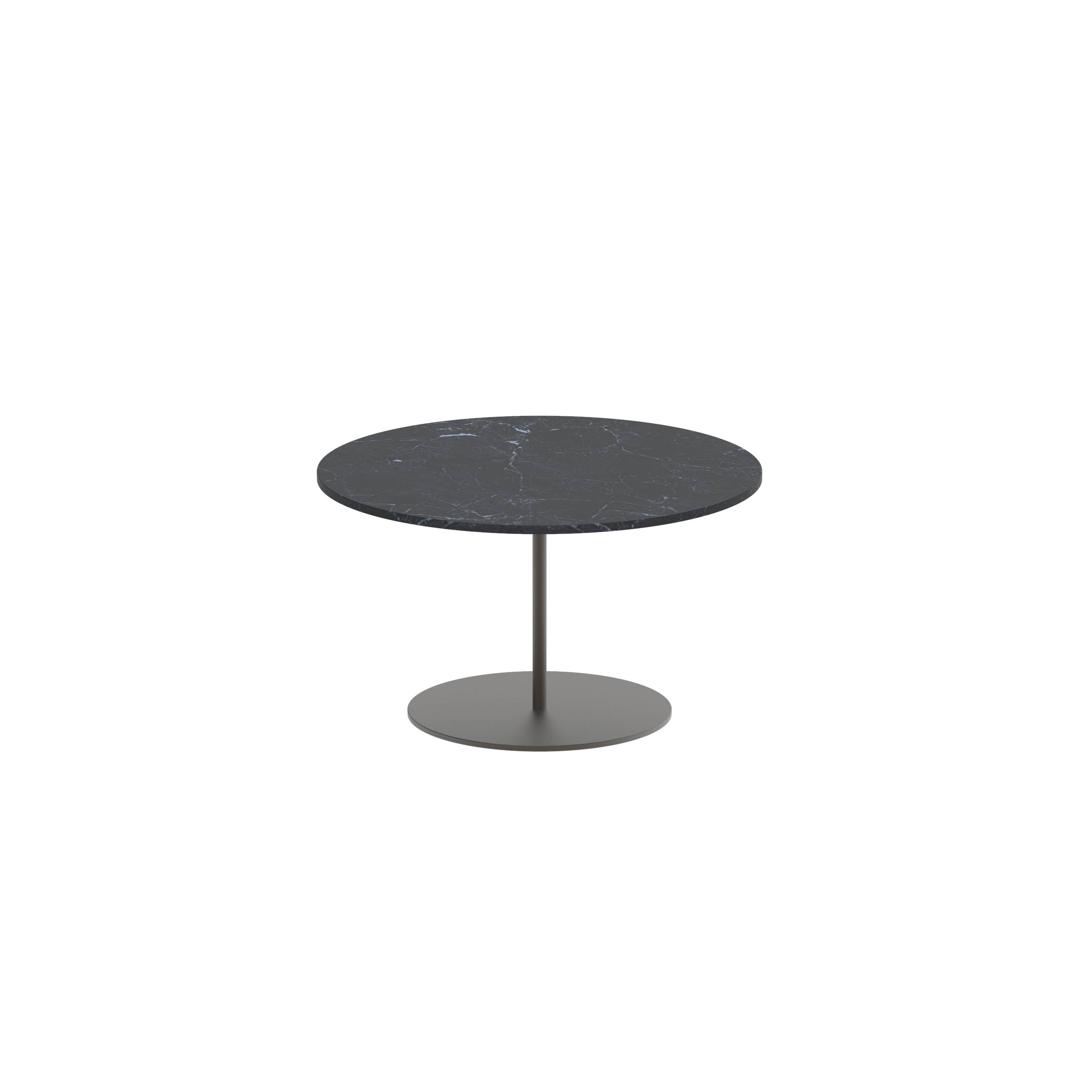 Butler Side Table Ø60cm H35cm Bronze Ceramic Nero Marquina