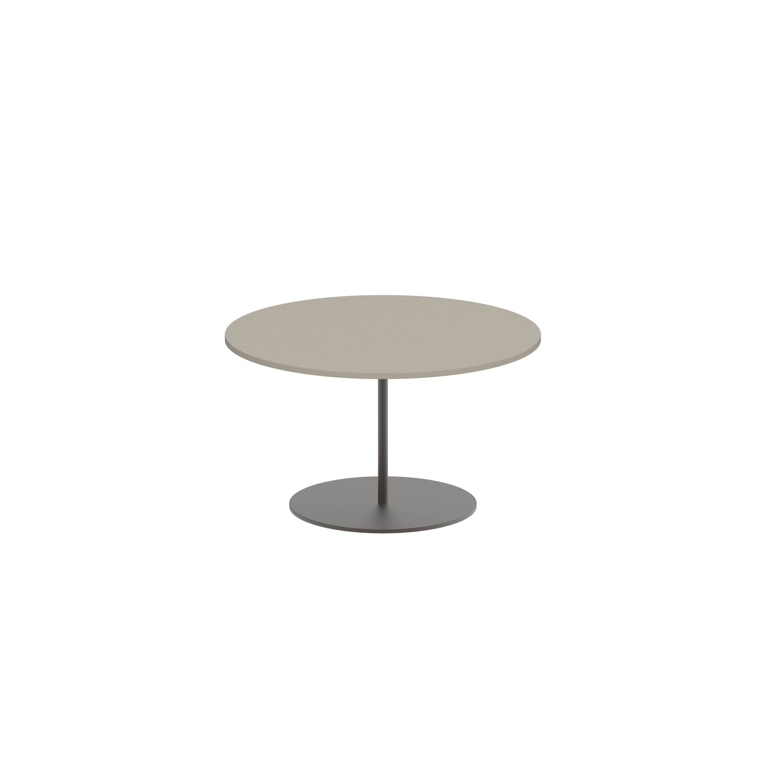 Butler Side Table Ø60cm H35cm Bronze Ceramic Pearl Grey