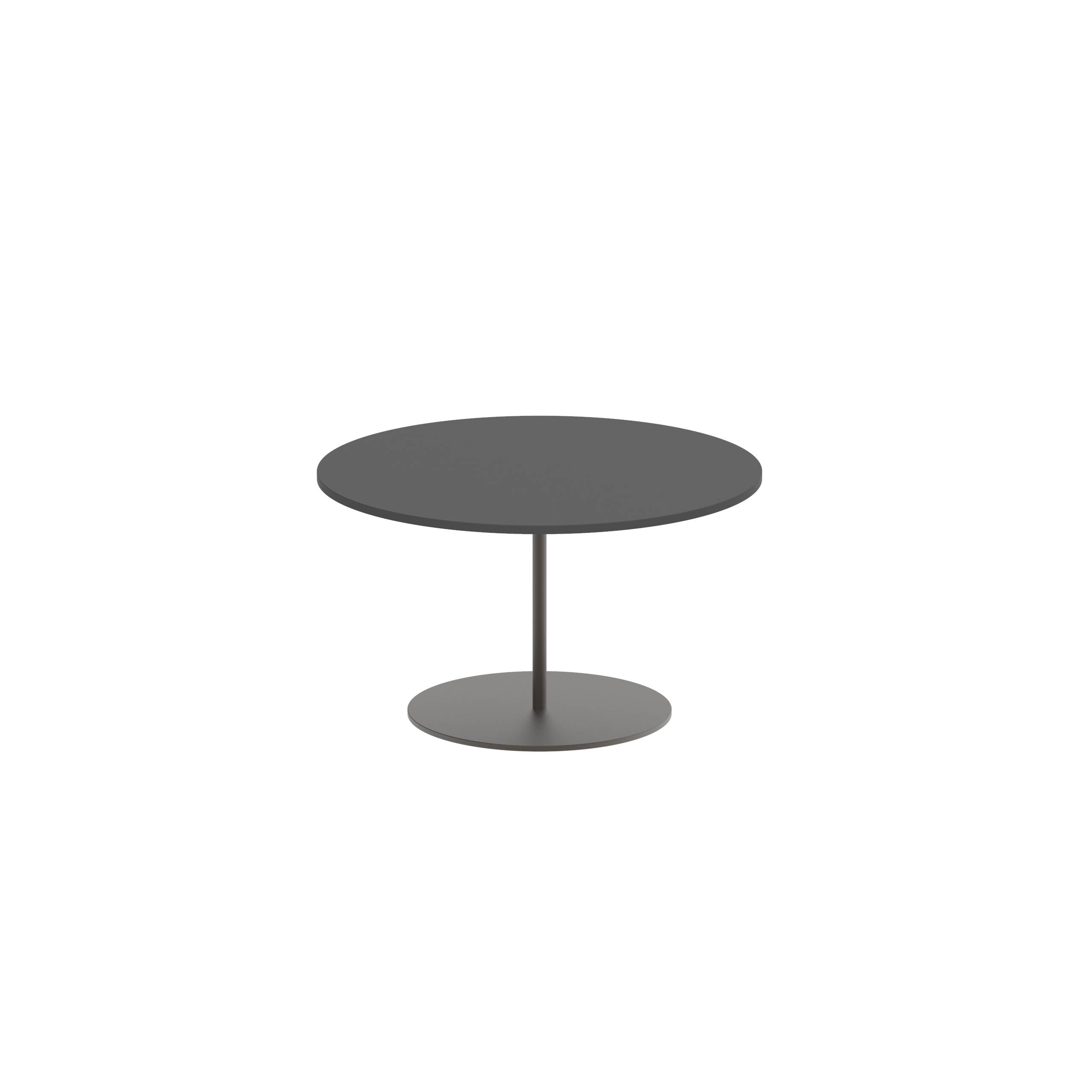 Butler Side Table Ø60cm H35cm Bronze Ceramic Black