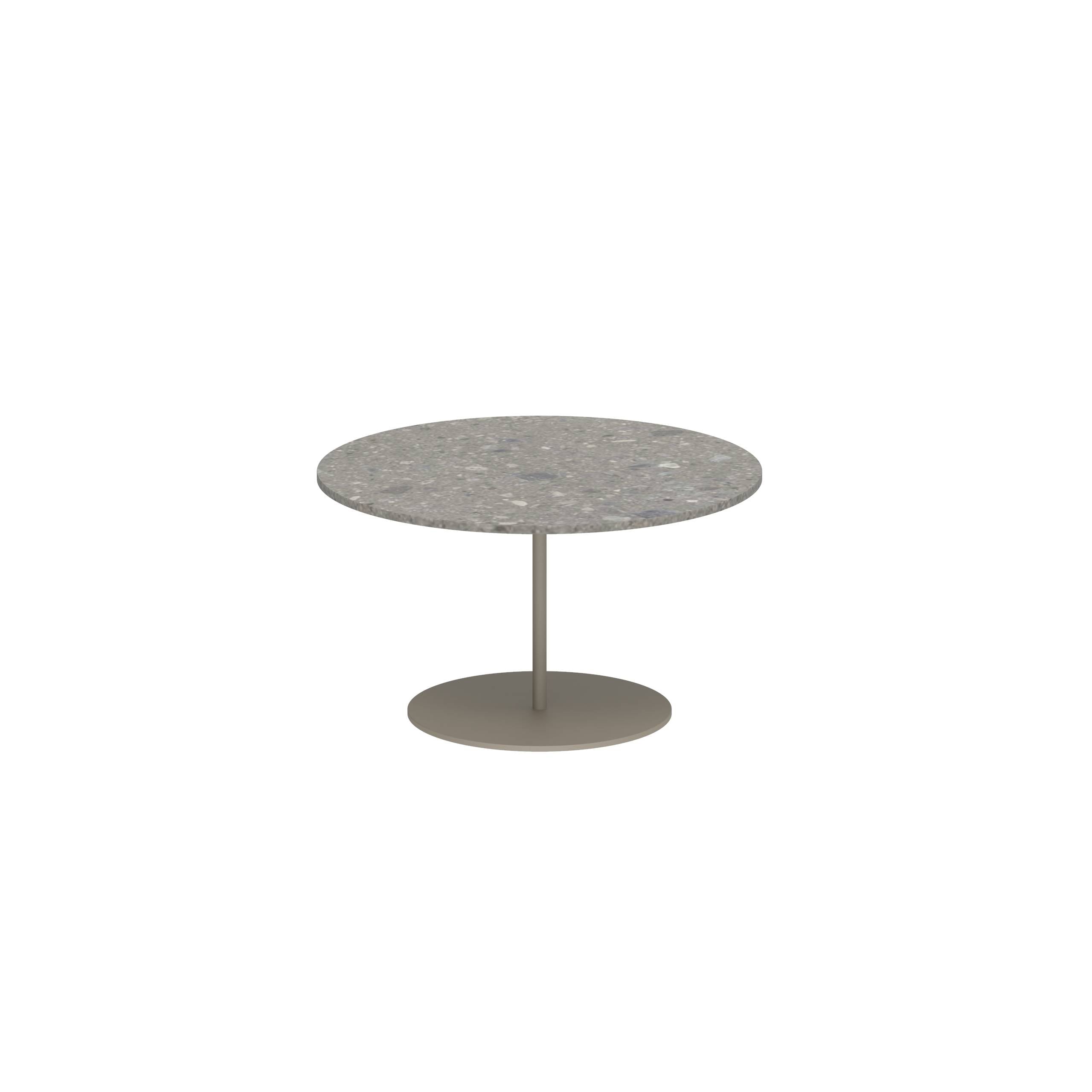 Butler Side Table Ø60cm H35cm Sand Ceramic Ceppo Dolomitica