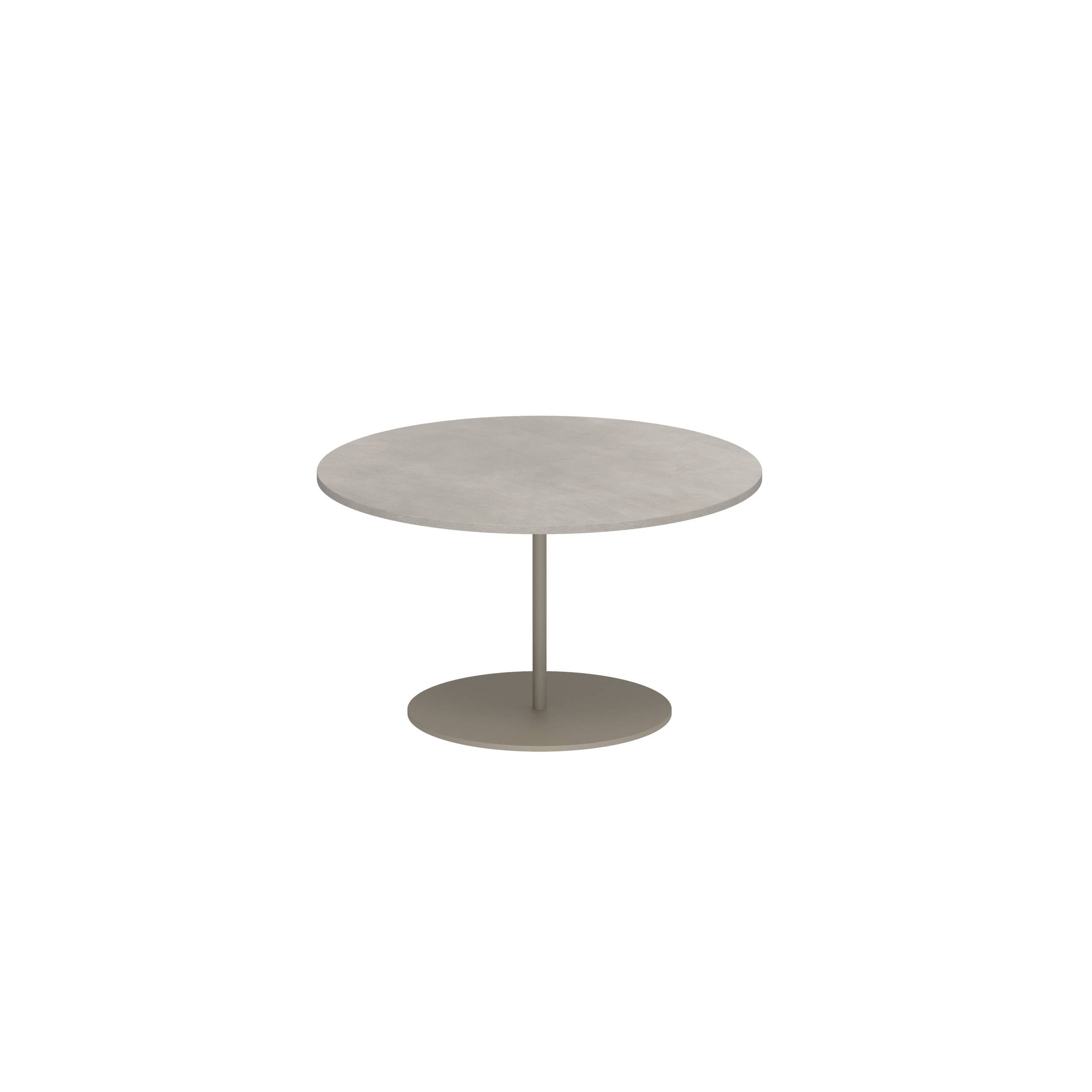 Butler Side Table Ø60cm H35cm Sand Ceramic Cemento Luminoso