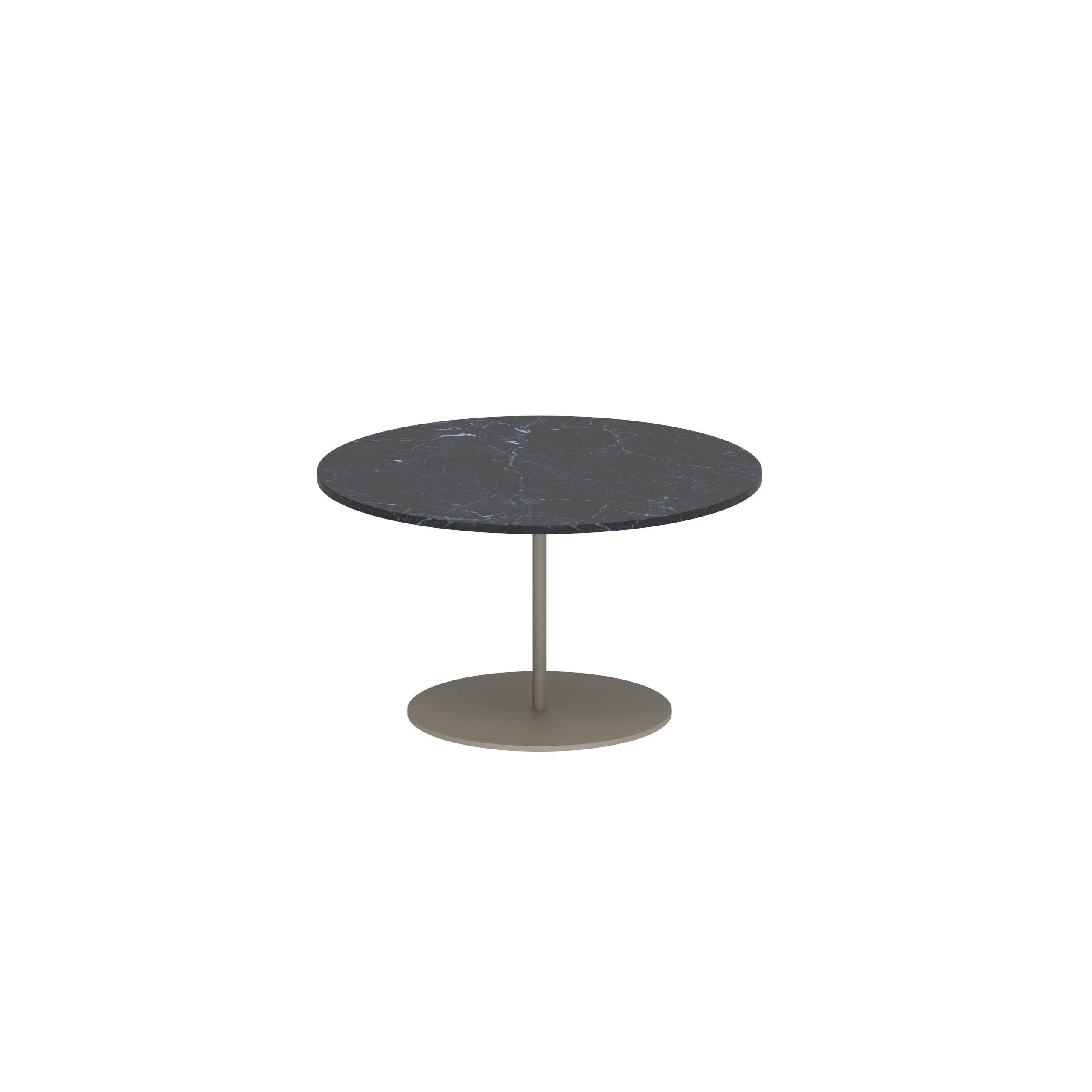 Butler Side Table Ø60cm H35cm Sand Ceramic Nero Marquina