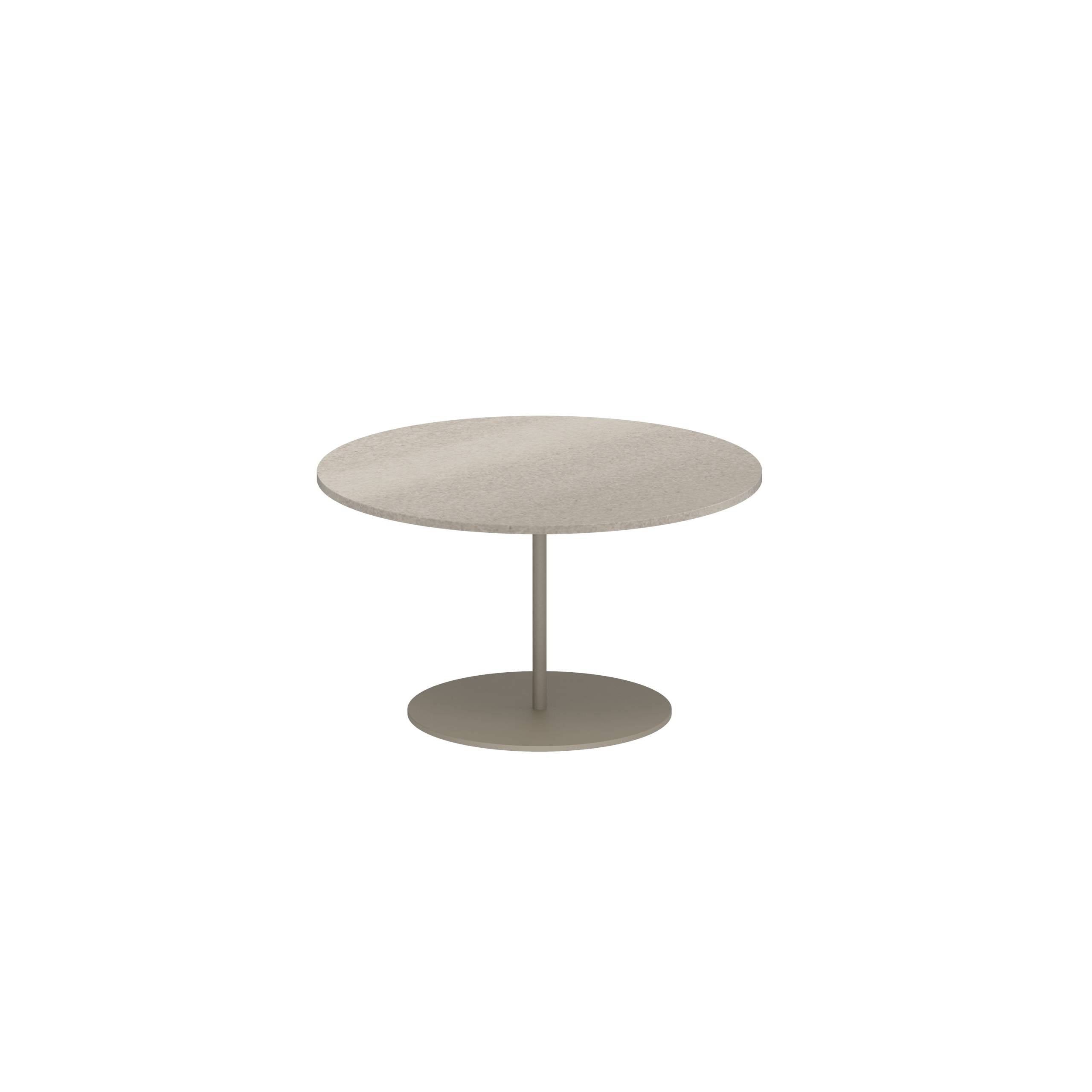 Butler Side Table Ø60cm H35cm Sand Ceramic Taupe Grey