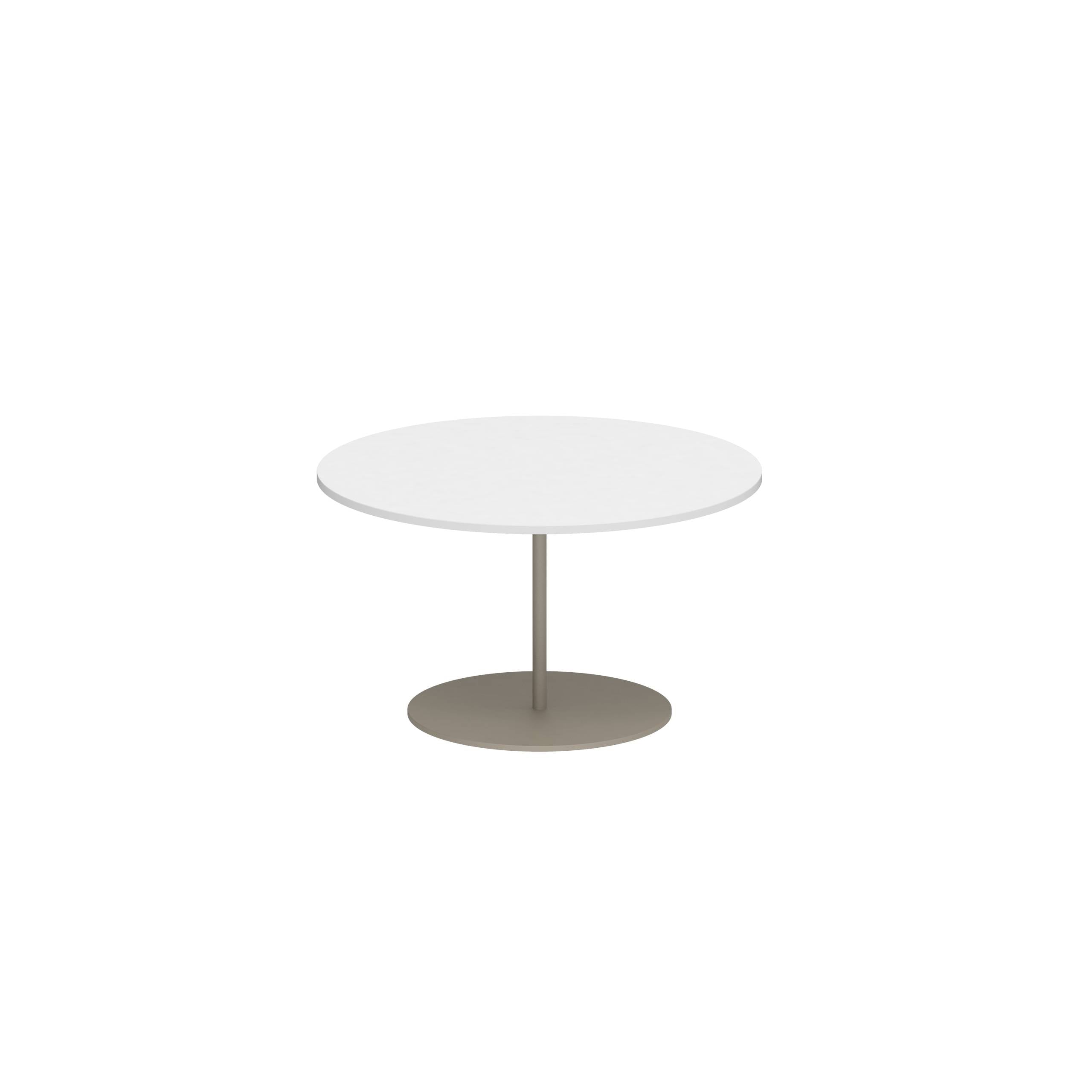 Butler Side Table Ø60cm H35cm Sand Ceramic White