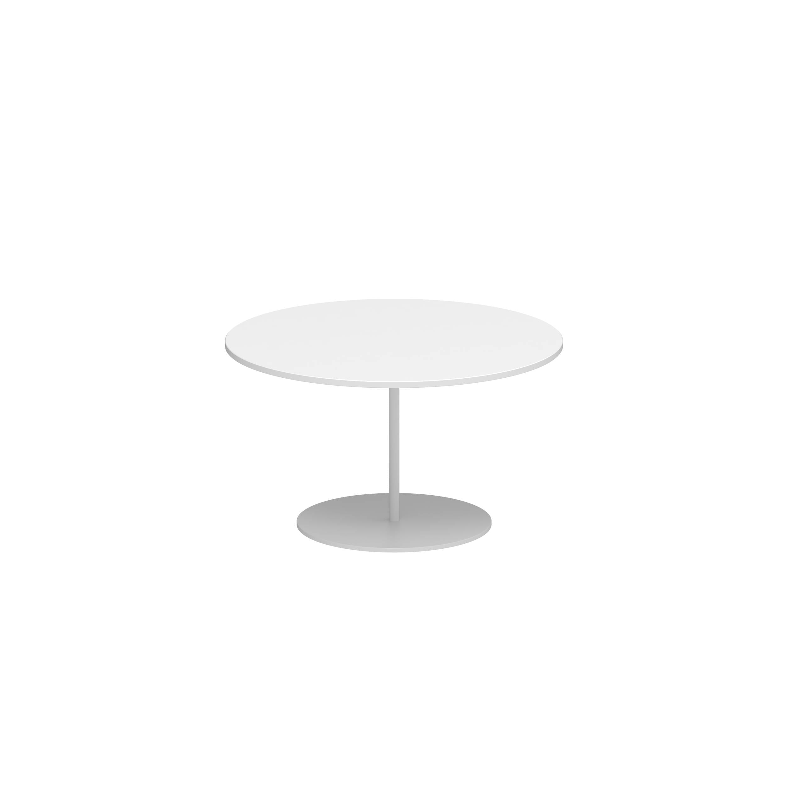 Butler Side Table Ø60cm H35cm White Ceramic White