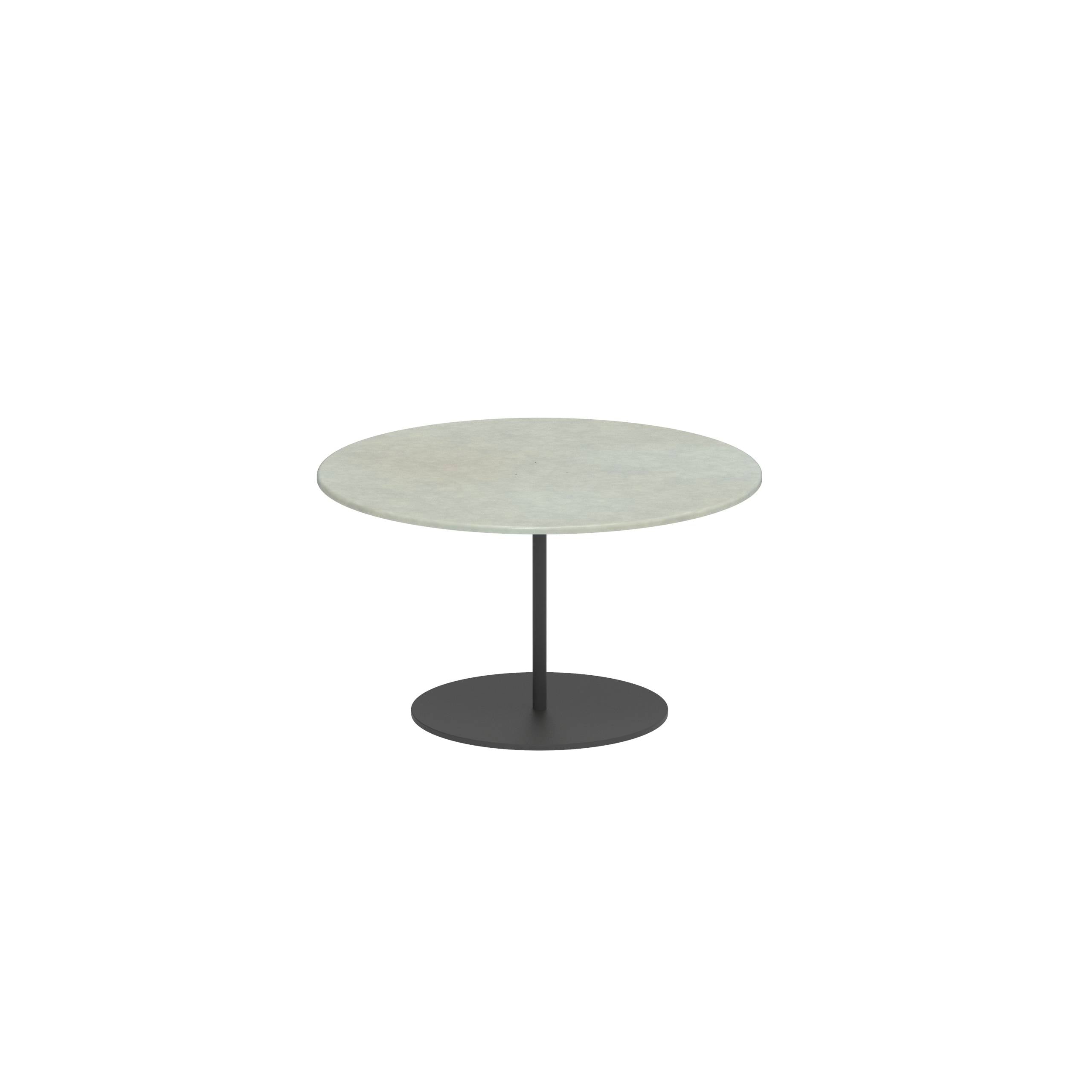 Butler Side Table Ø60cm H35cm Anthracite Lavastone Jade