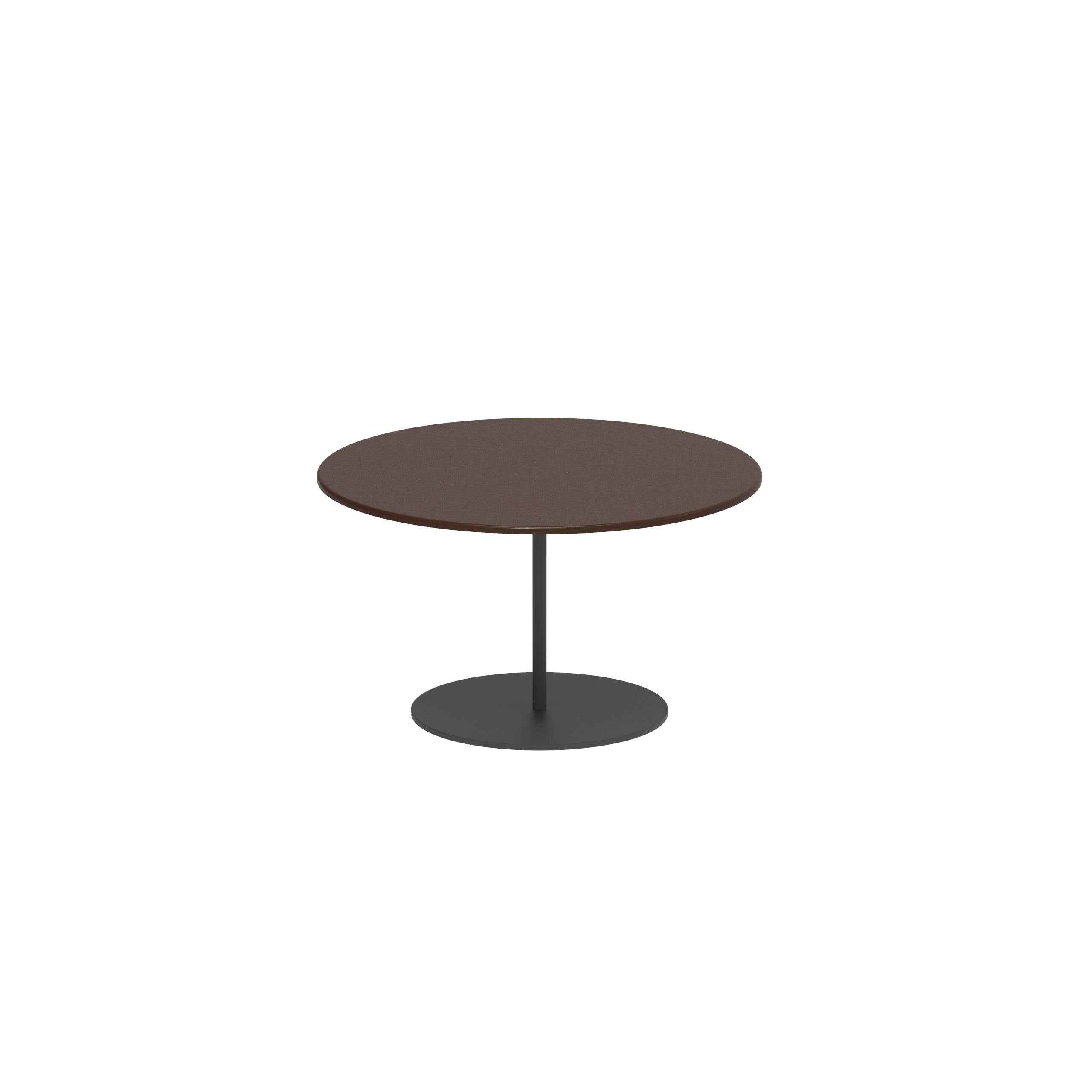 Butler Side Table Ø60cm H35cm Anthracite Lavastone Lava