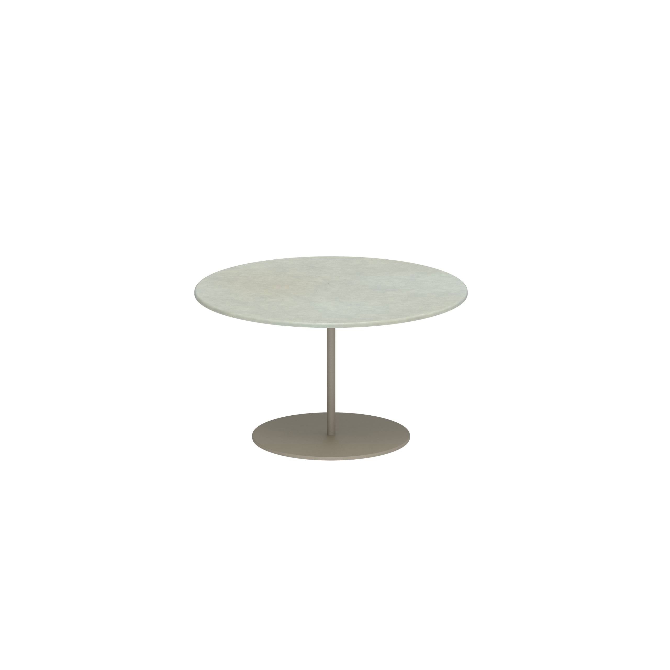 Butler Side Table Ø60cm H35cm Sand Lavastone Jade