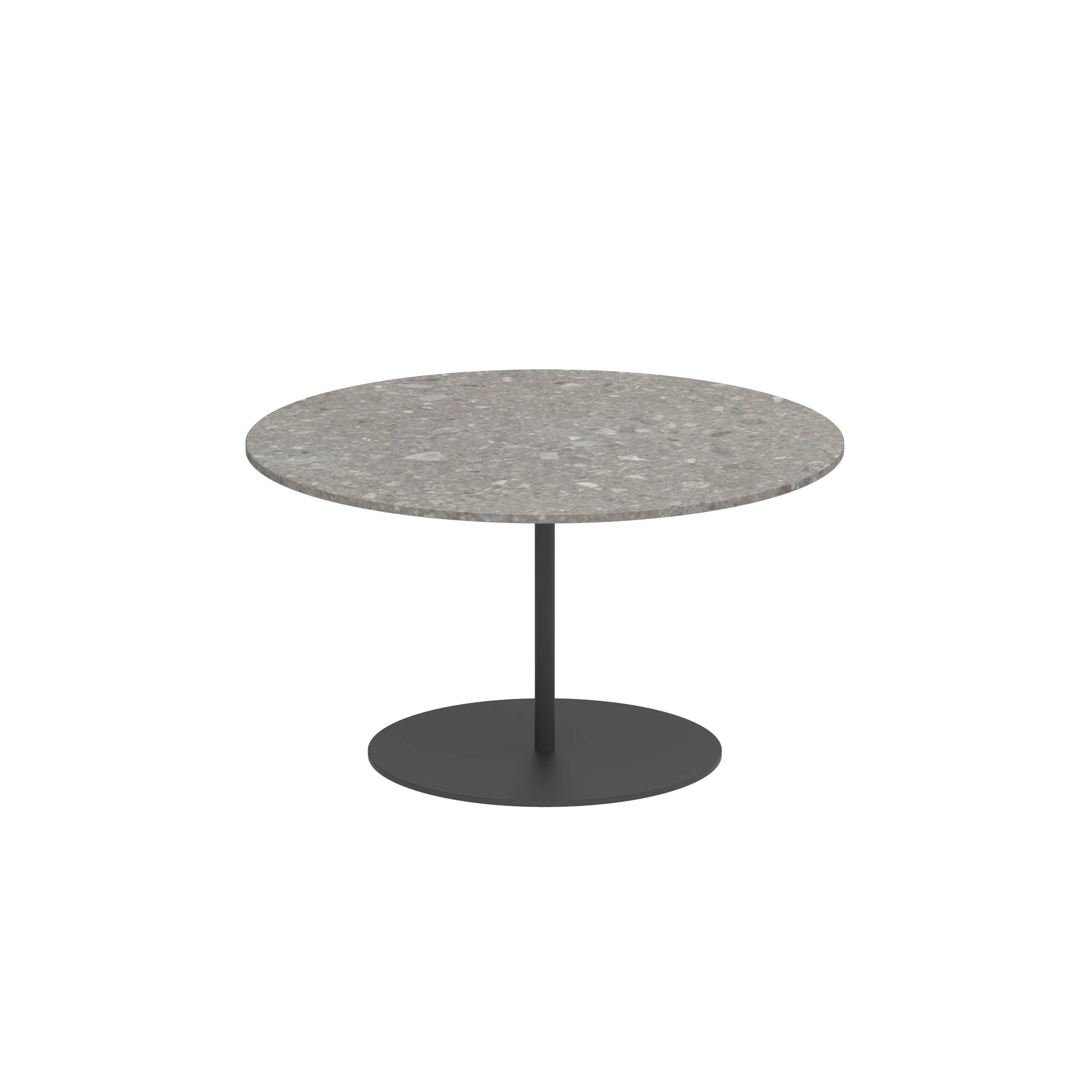 Butler Side Table Ø75cm H40cm Anthracite Ceramic Ceppo Dolomitica