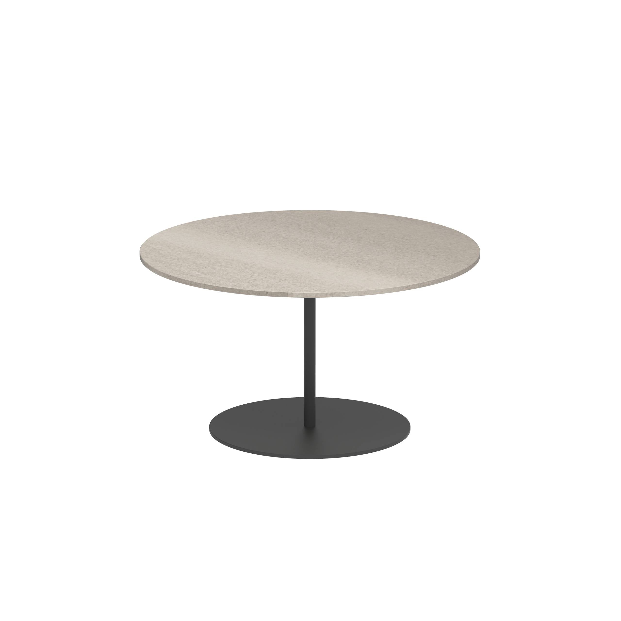 Butler Side Table Ø75cm H40cm Anthracite Ceramic Taupe Grey