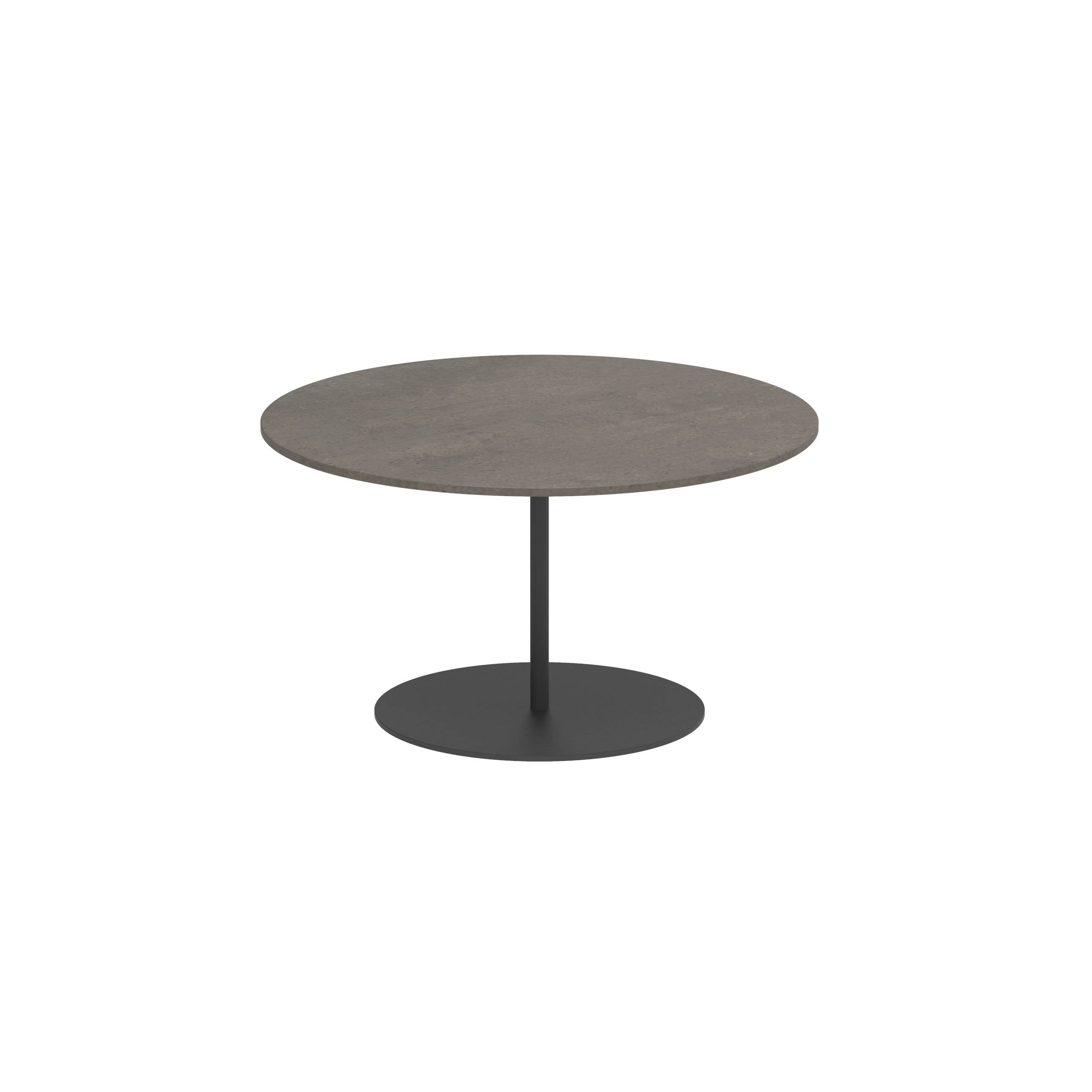 Butler Side Table Ø75cm H40cm Anthracite Ceramic Terra Marrone