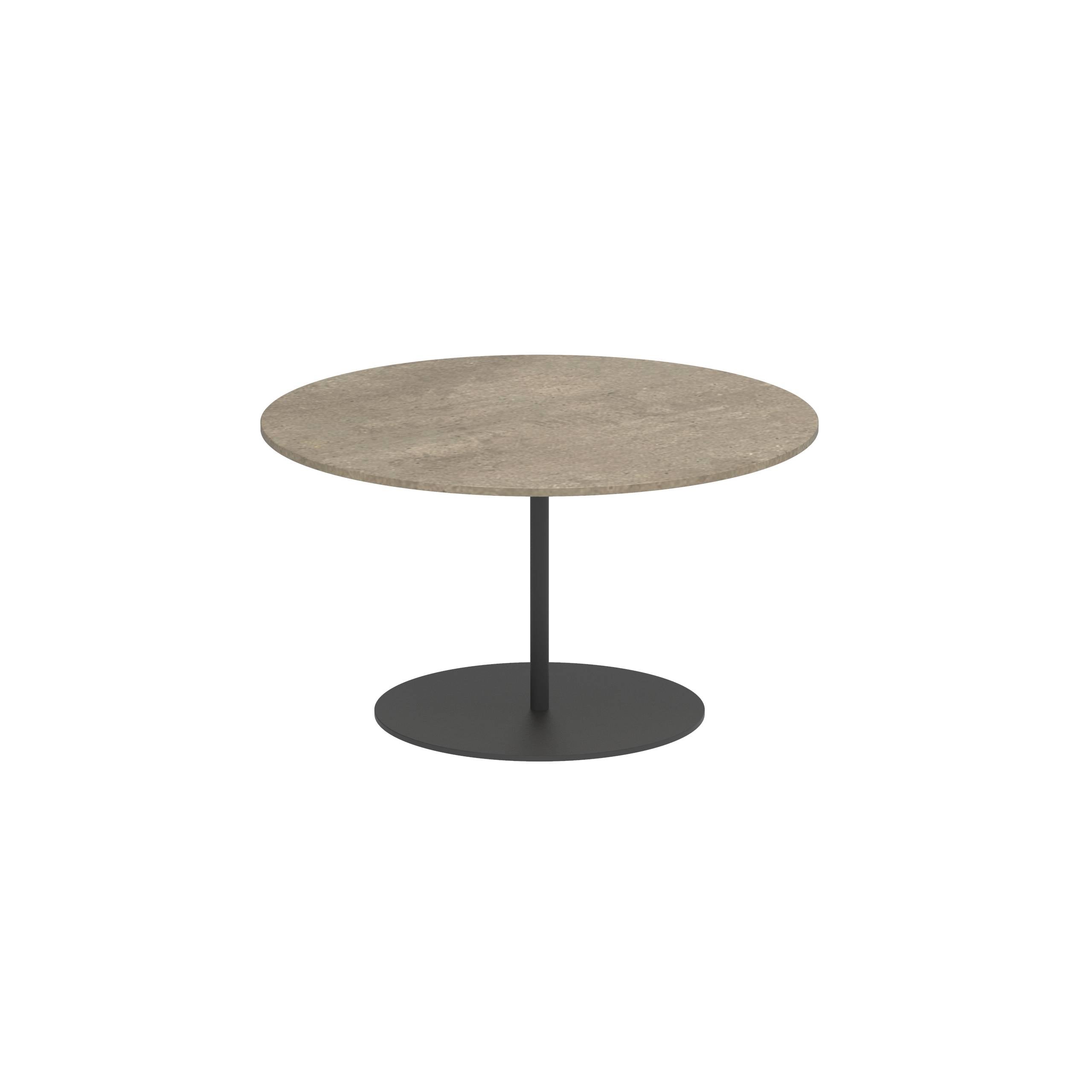 Butler Side Table Ø75cm H40cm Anthracite Ceramic Terra Sabbia