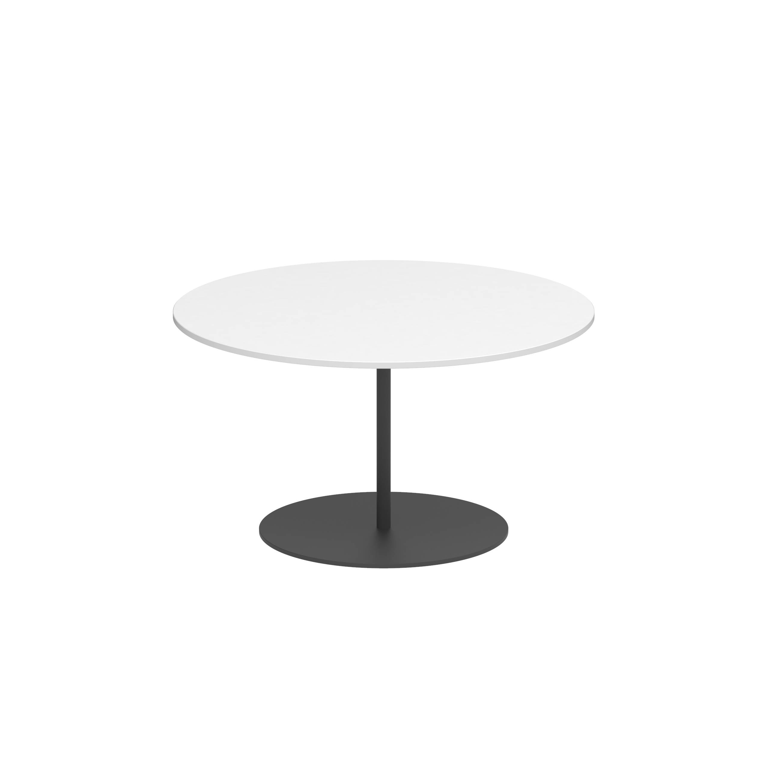 Butler Side Table Ø75cm H40cm Anthracite Ceramic White