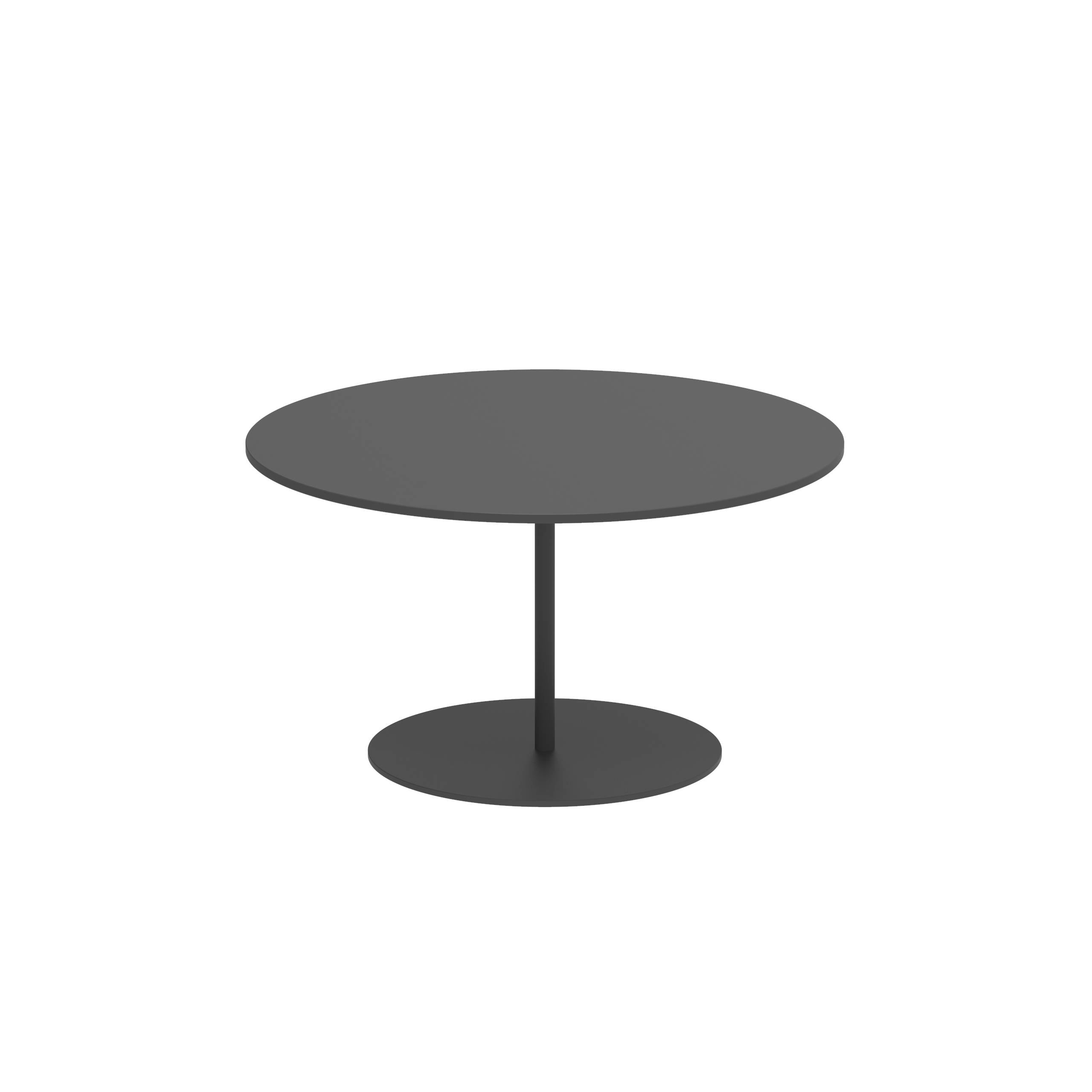 Butler Side Table Ø75cm H40cm Anthracite Ceramic Black