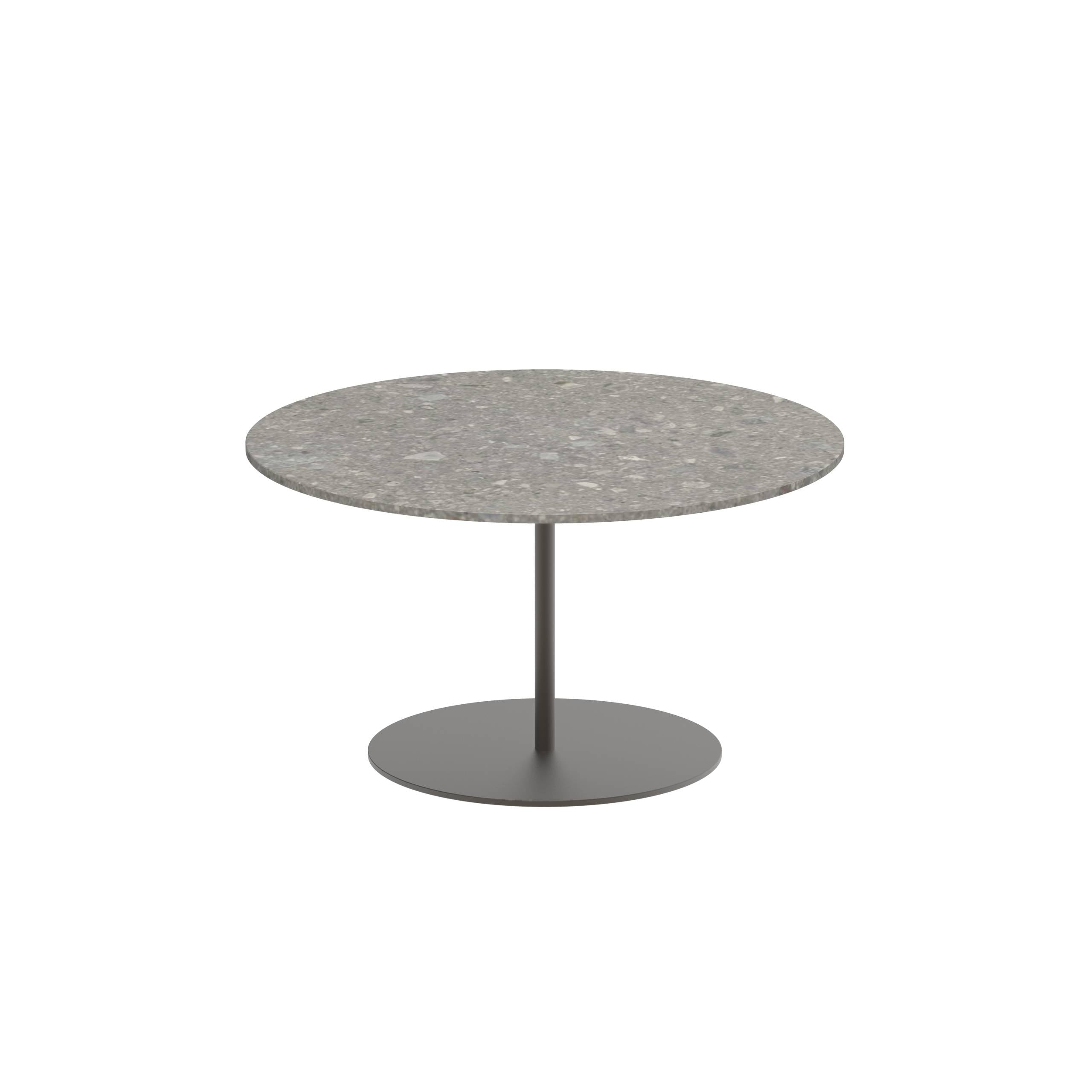 Butler Side Table Ø75cm H40cm Bronze Ceramic Ceppo Dolomitica