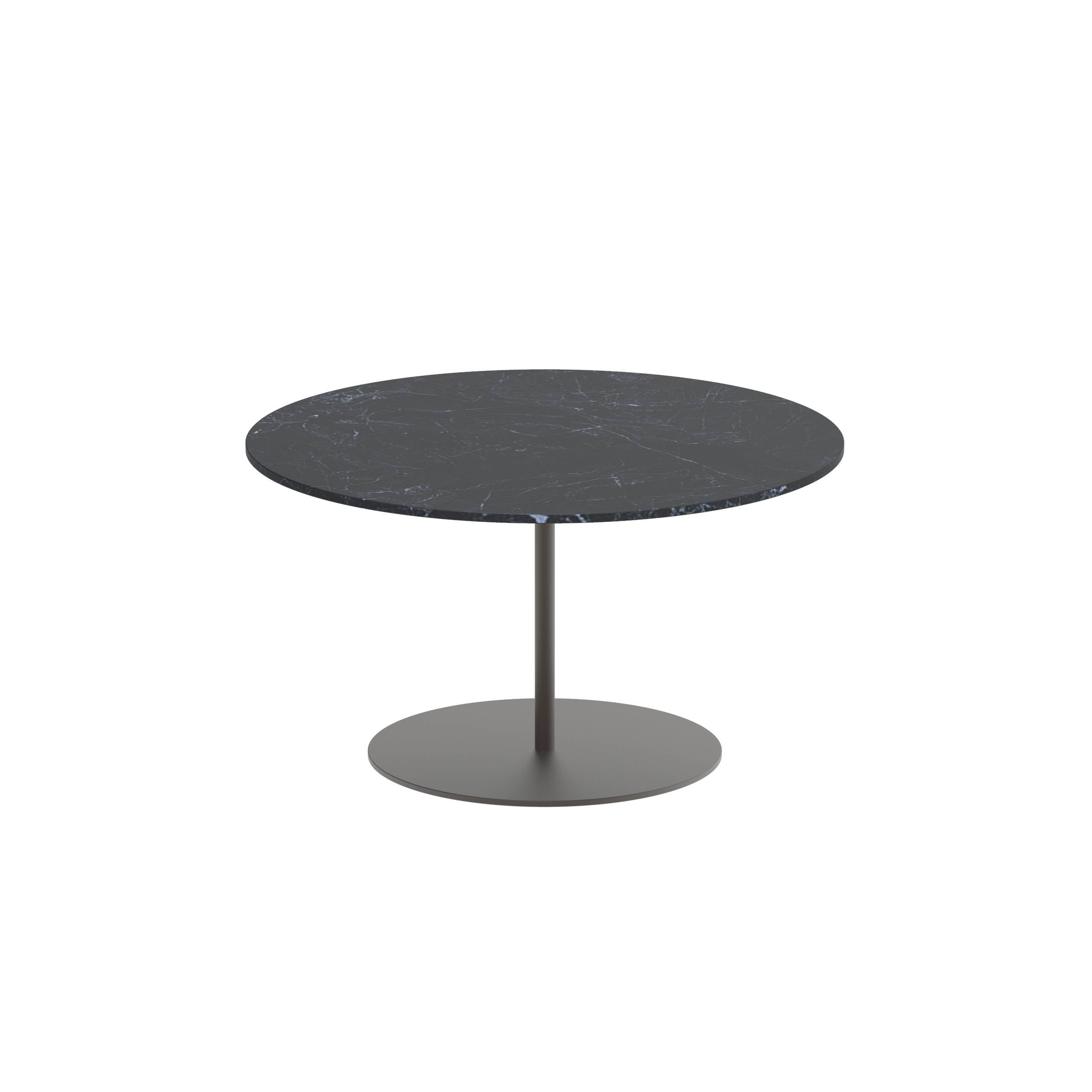 Butler Side Table Ø75cm H40cm Bronze Ceramic Nero Marquina