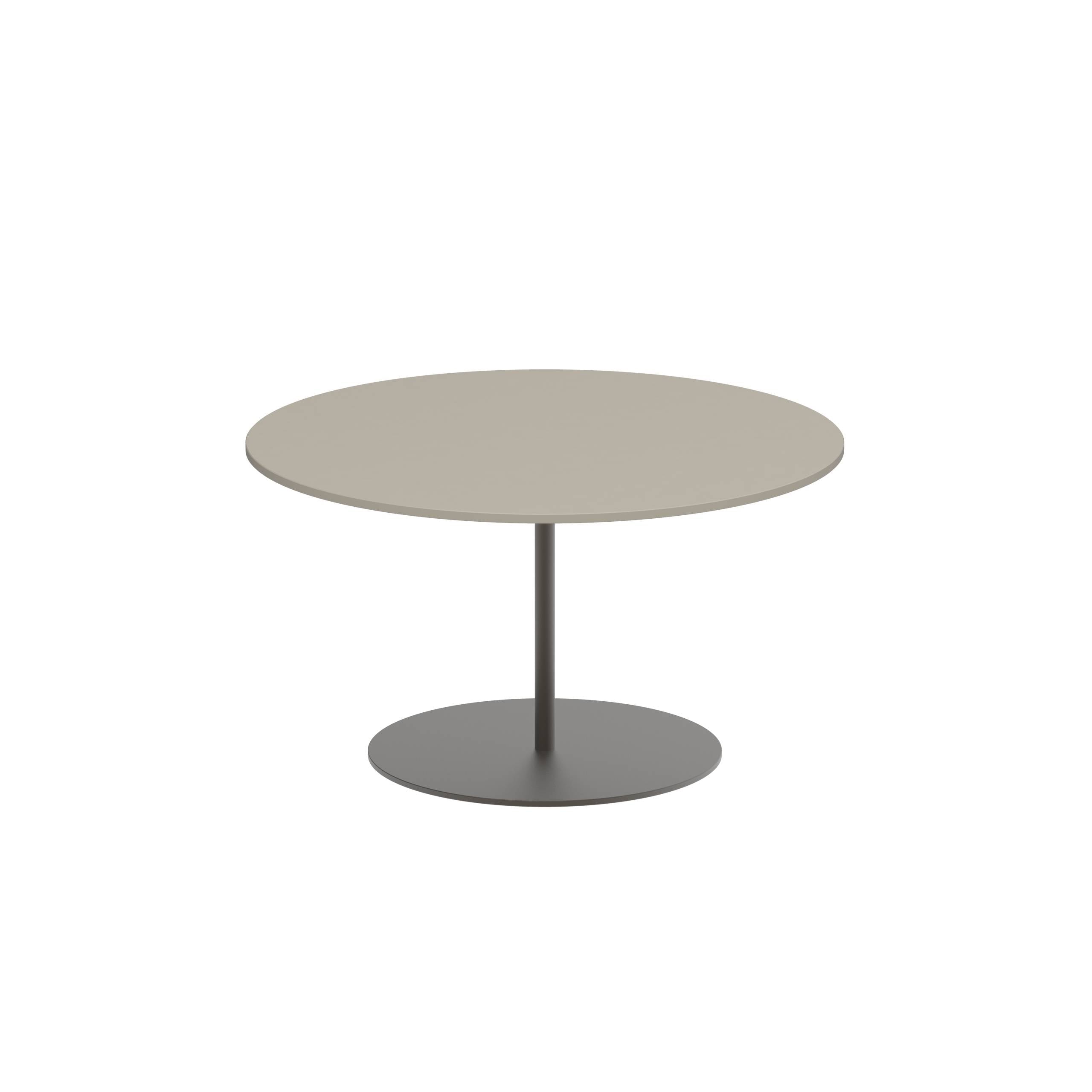 Butler Side Table Ø75cm H40cm Bronze Ceramic Pearl Grey