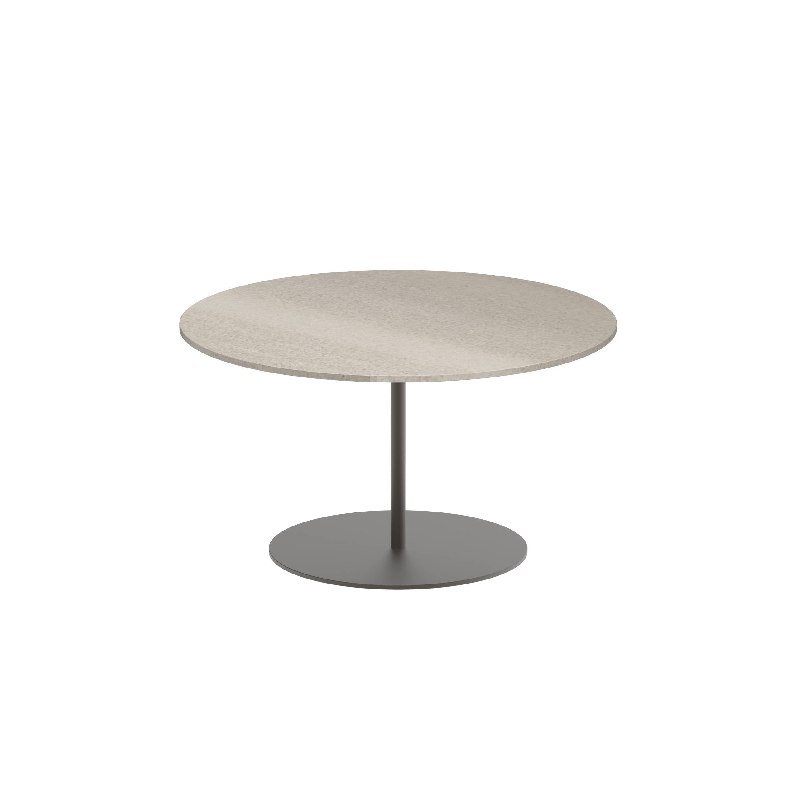 Butler Side Table Ø75cm H40cm Bronze Ceramic Taupe Grey