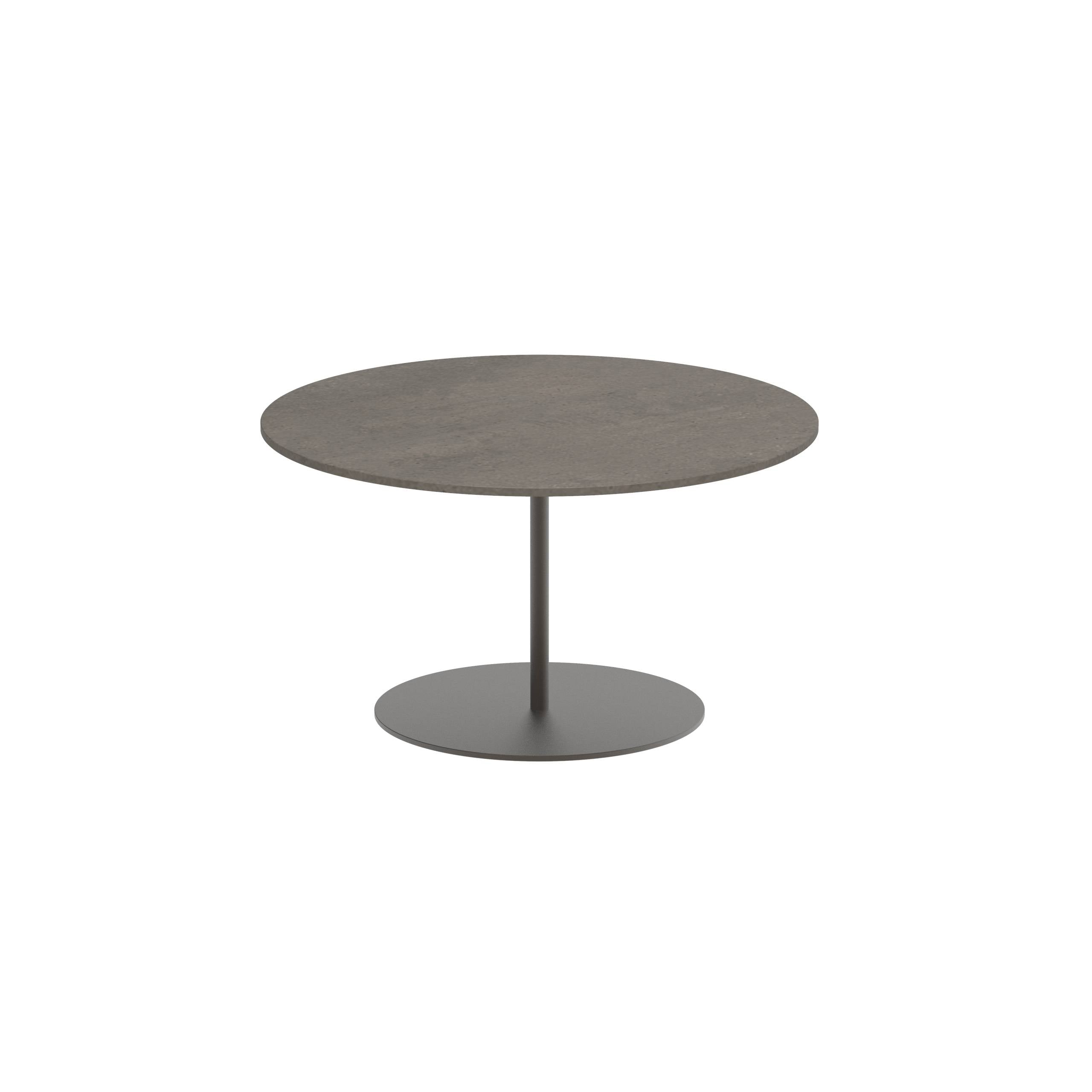 Butler Side Table Ø75cm H40cm Bronze Ceramic Terra Marrone