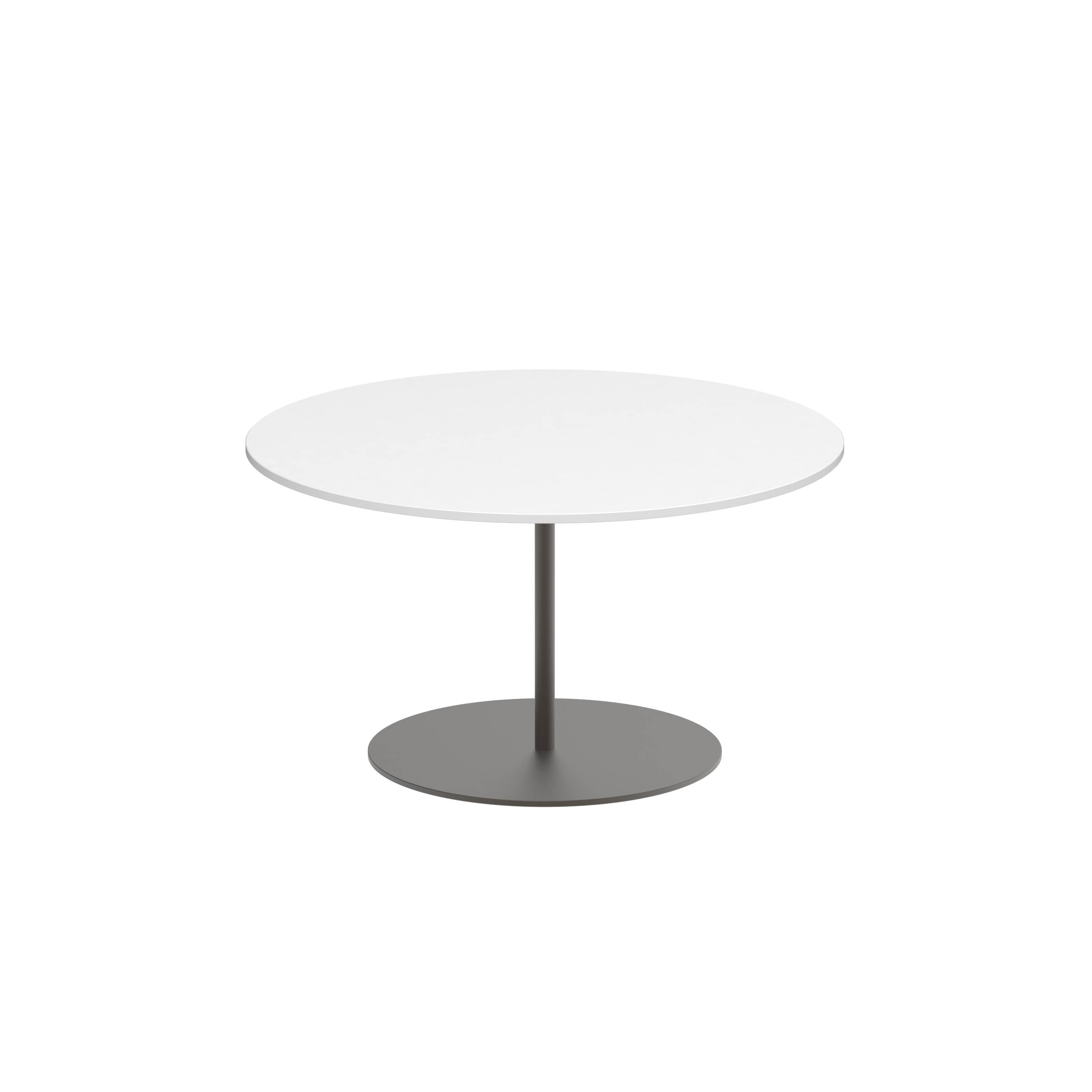 Butler Side Table Ø75cm H40cm Bronze Ceramic White