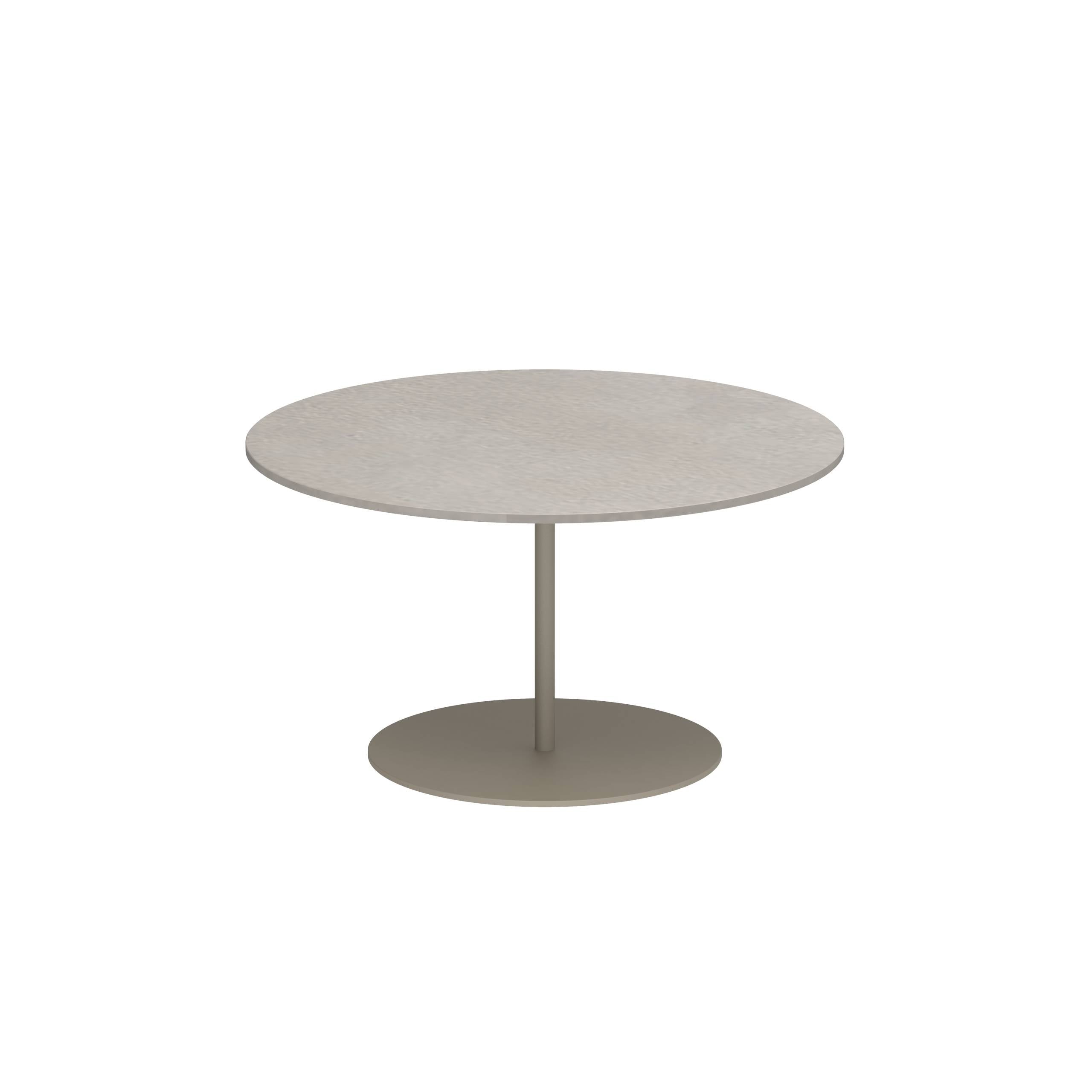 Butler Side Table Ø75cm H40cm Sand Ceramic Cemento Luminoso