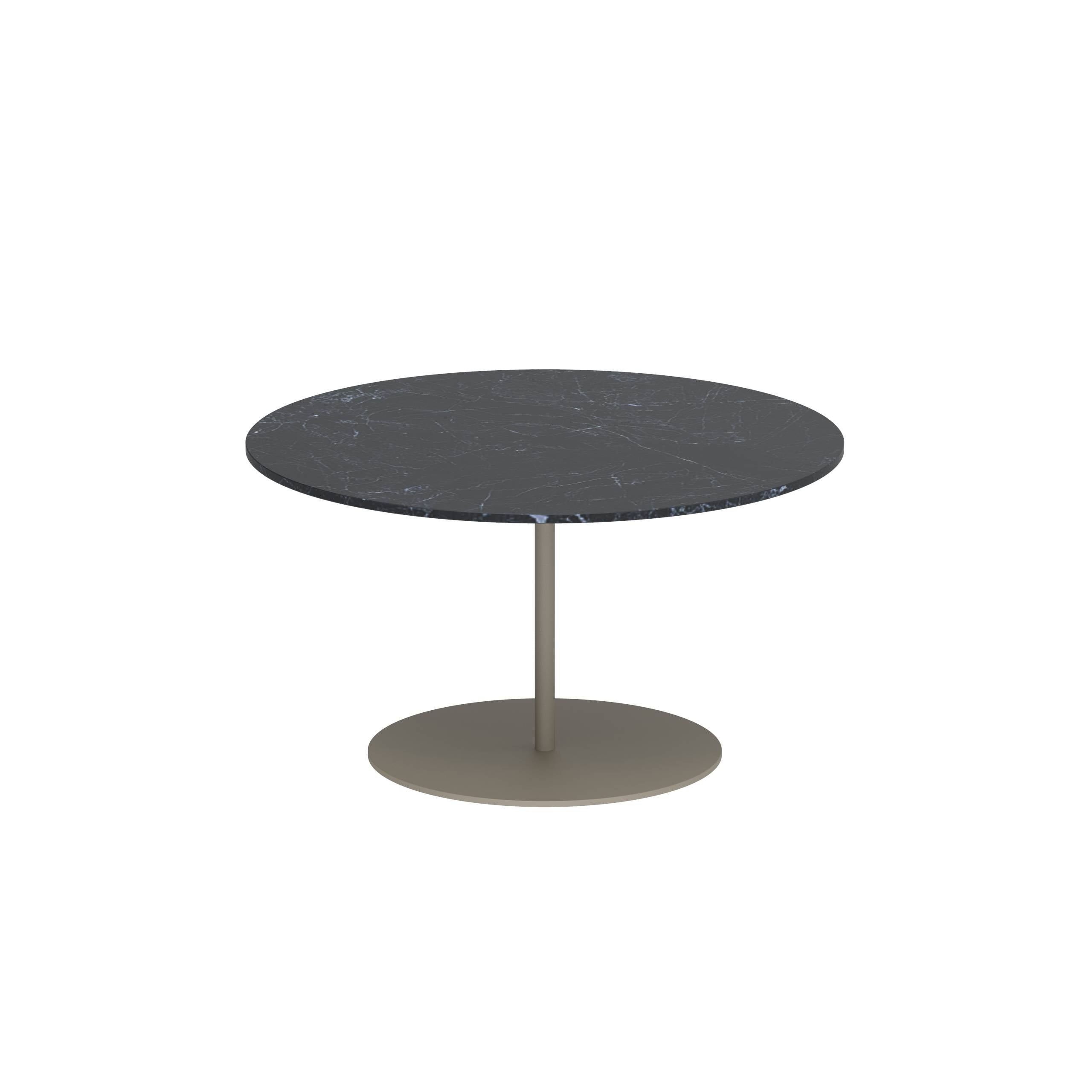Butler Side Table Ø75cm H40cm Sand Ceramic Nero Marquina