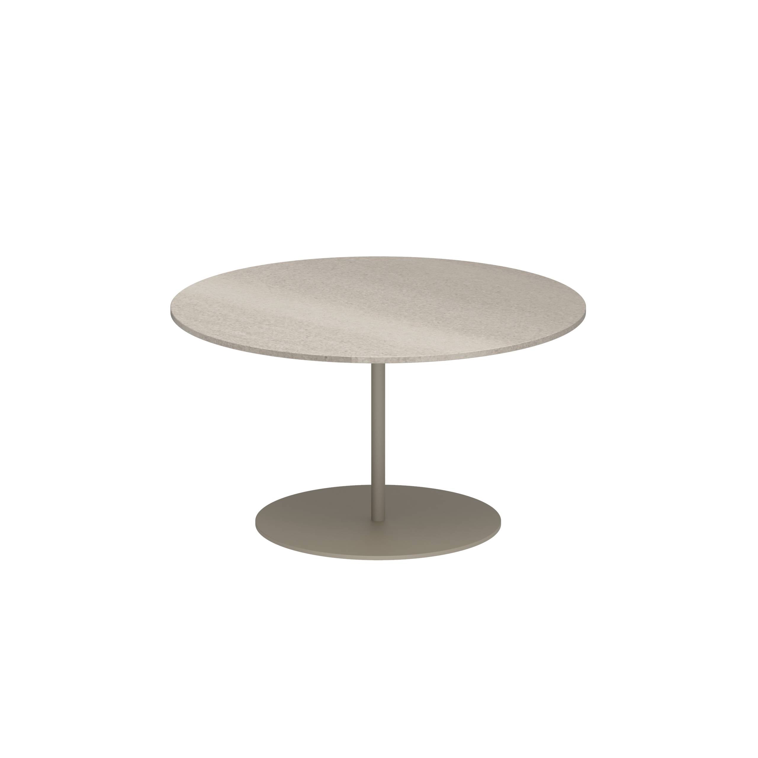 Butler Side Table Ø75cm H40cm Sand Ceramic Taupe Grey