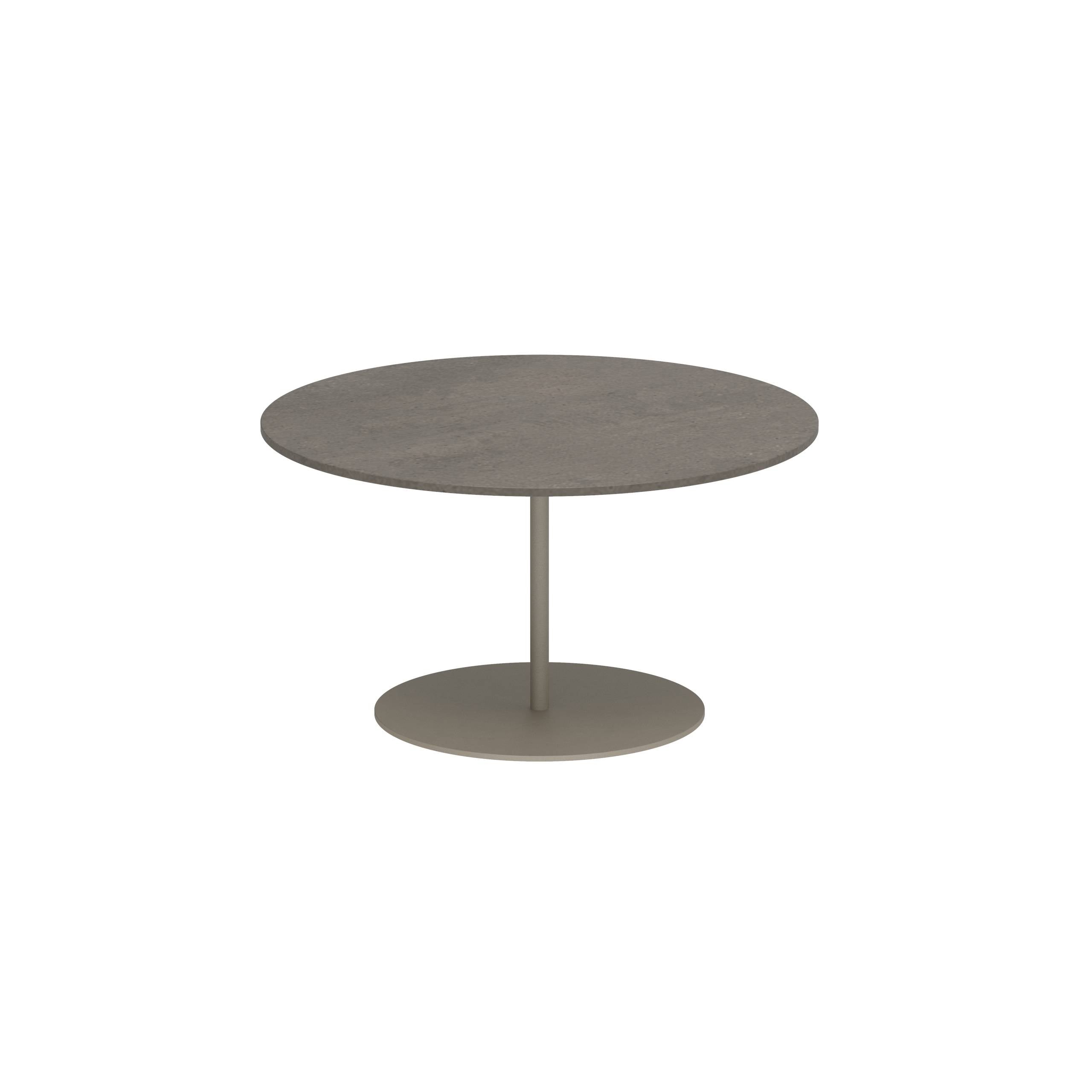 Butler Side Table Ø75cm H40cm Sand Ceramic Terra Marrone
