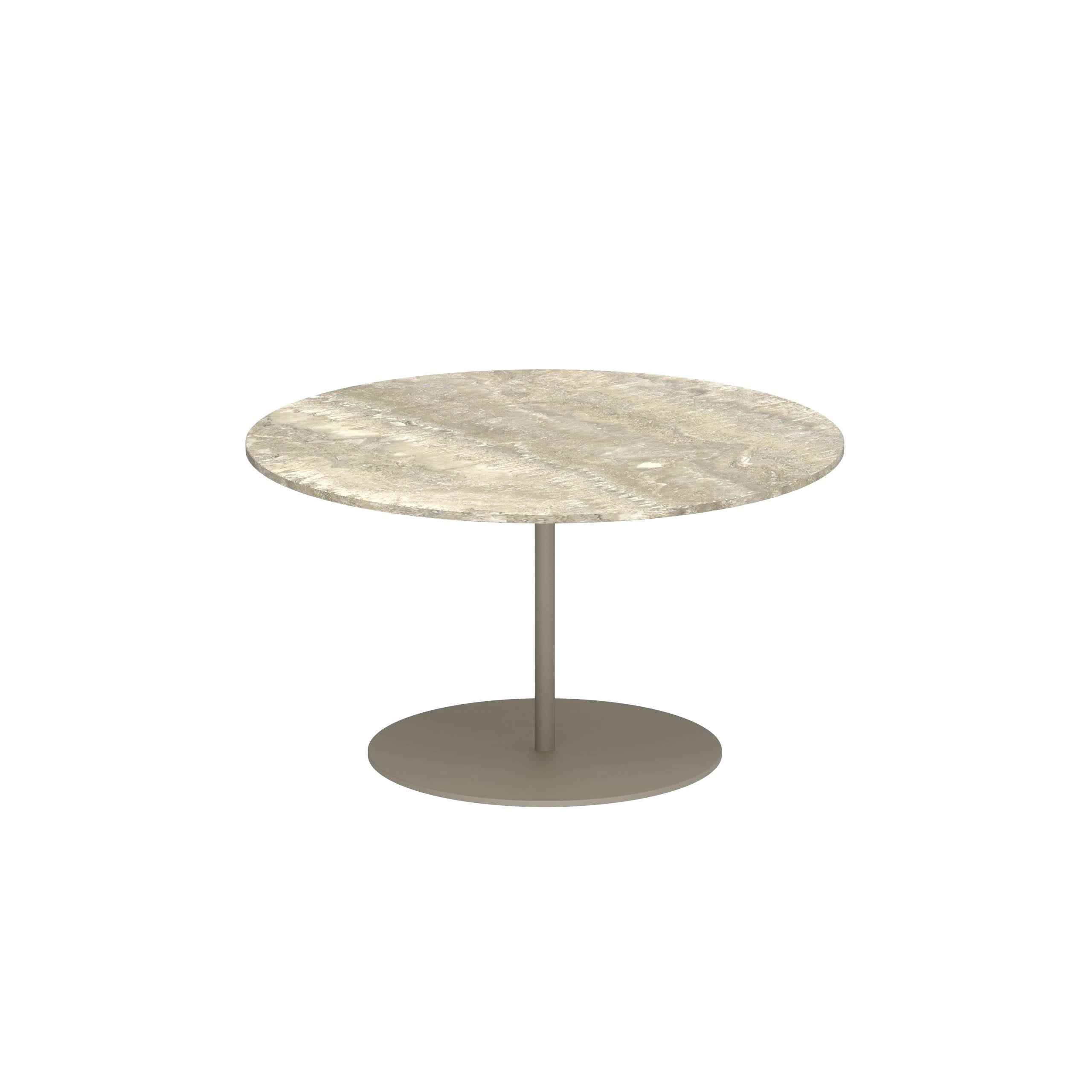 Butler Side Table Ø75cm H40cm Sand Ceramic Travertino