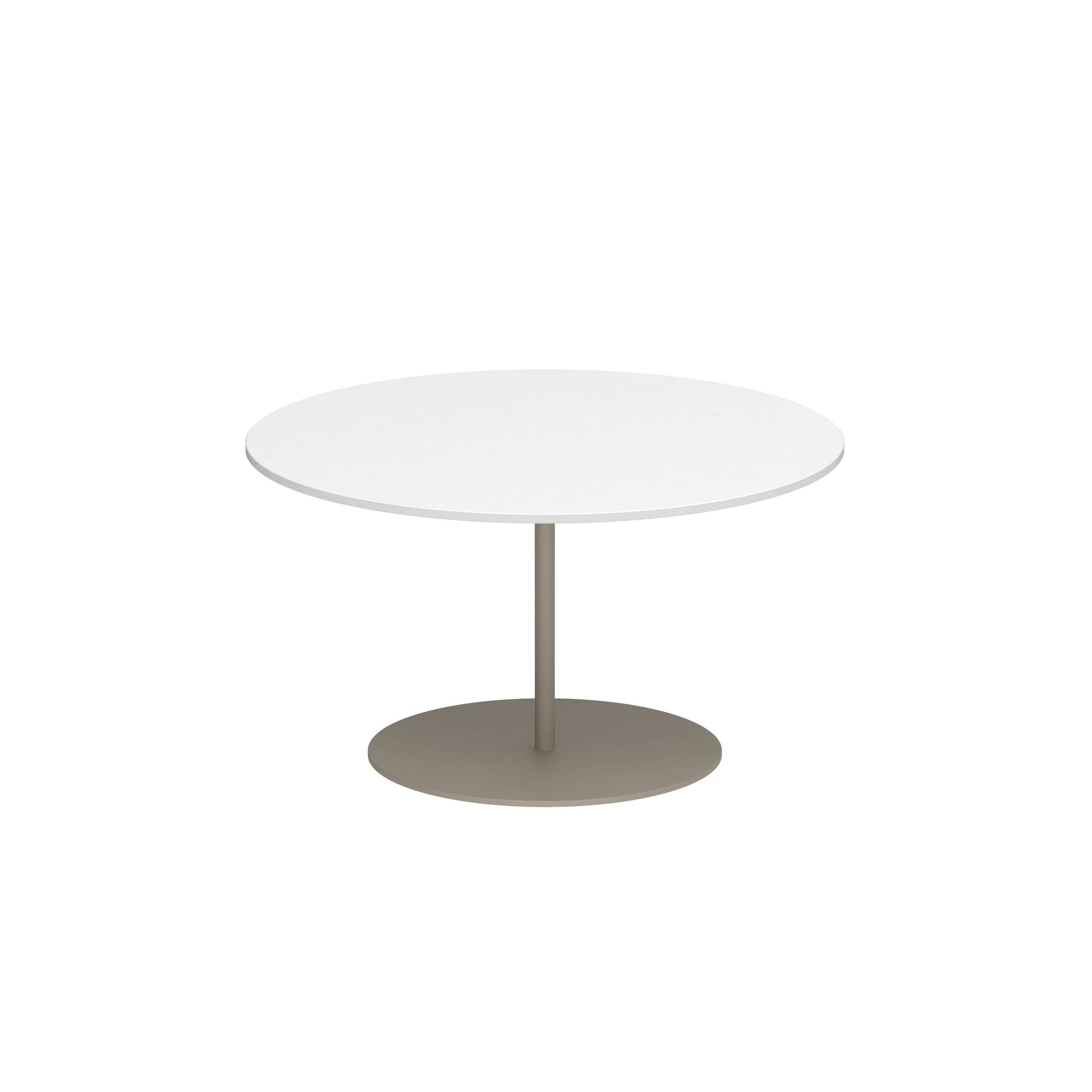 Butler Side Table Ø75cm H40cm Sand Ceramic White