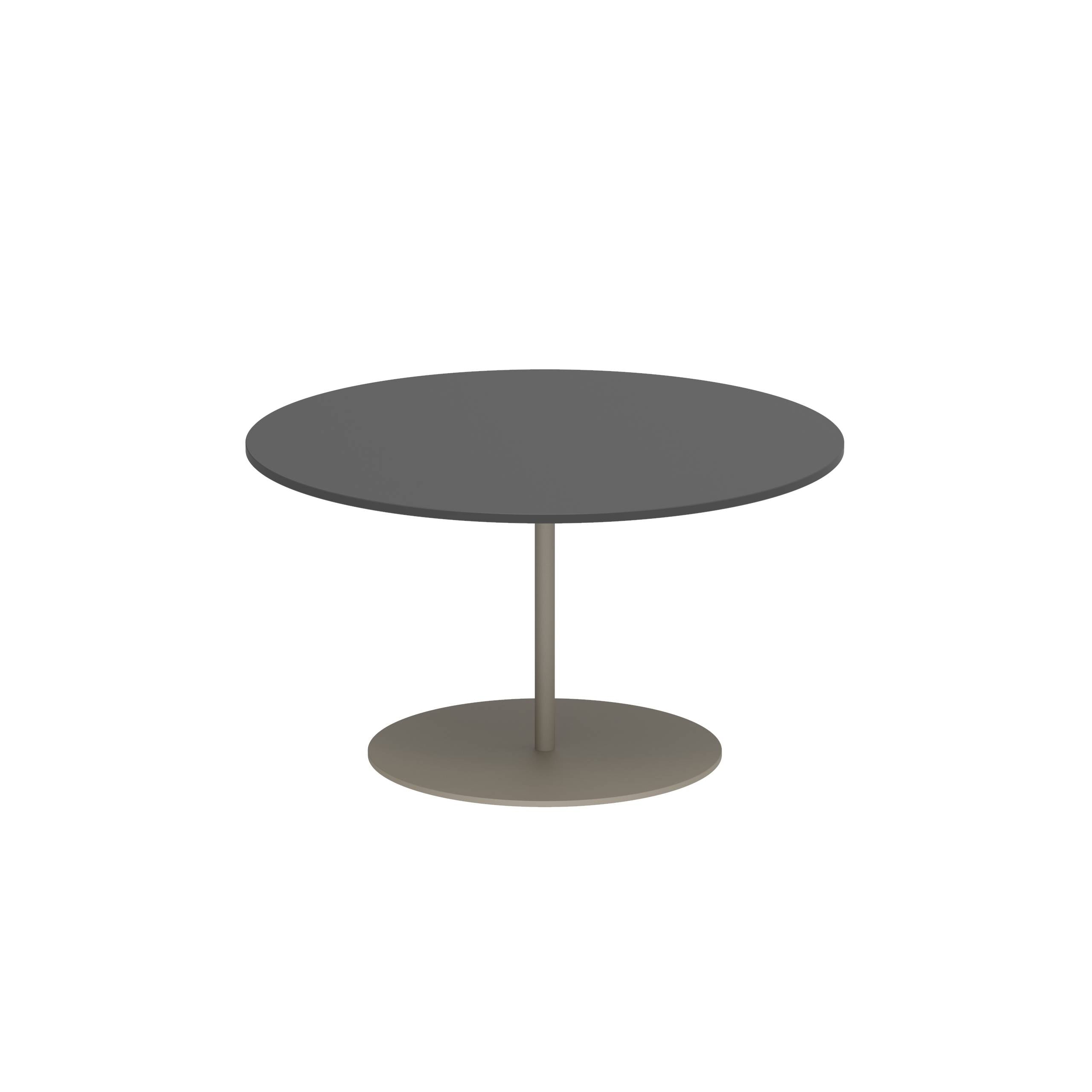 Butler Side Table Ø75cm H40cm Sand Ceramic Black