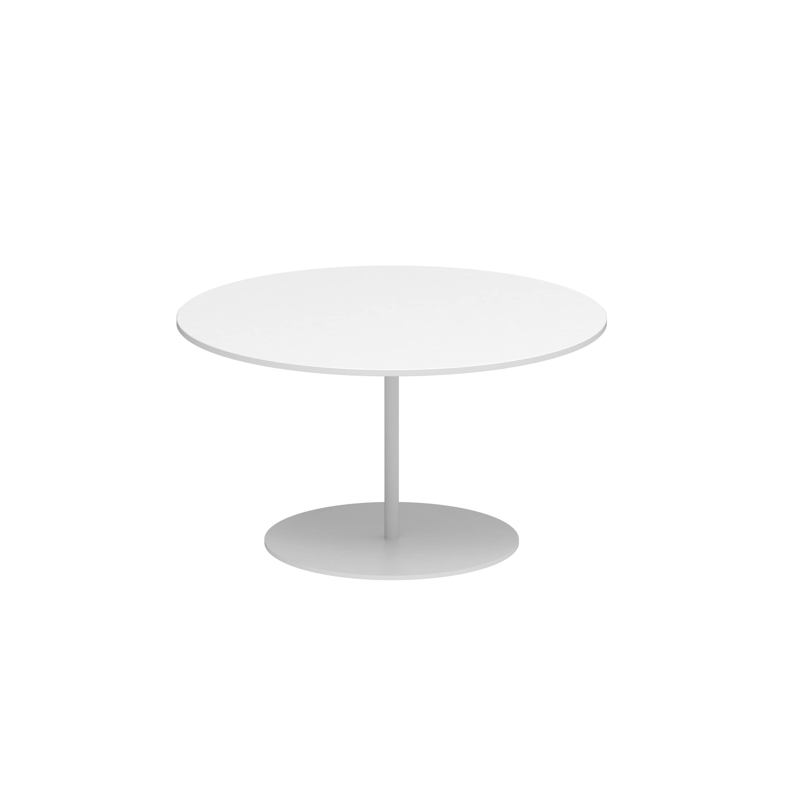 Butler Side Table Ø75cm H40cm White Ceramic White
