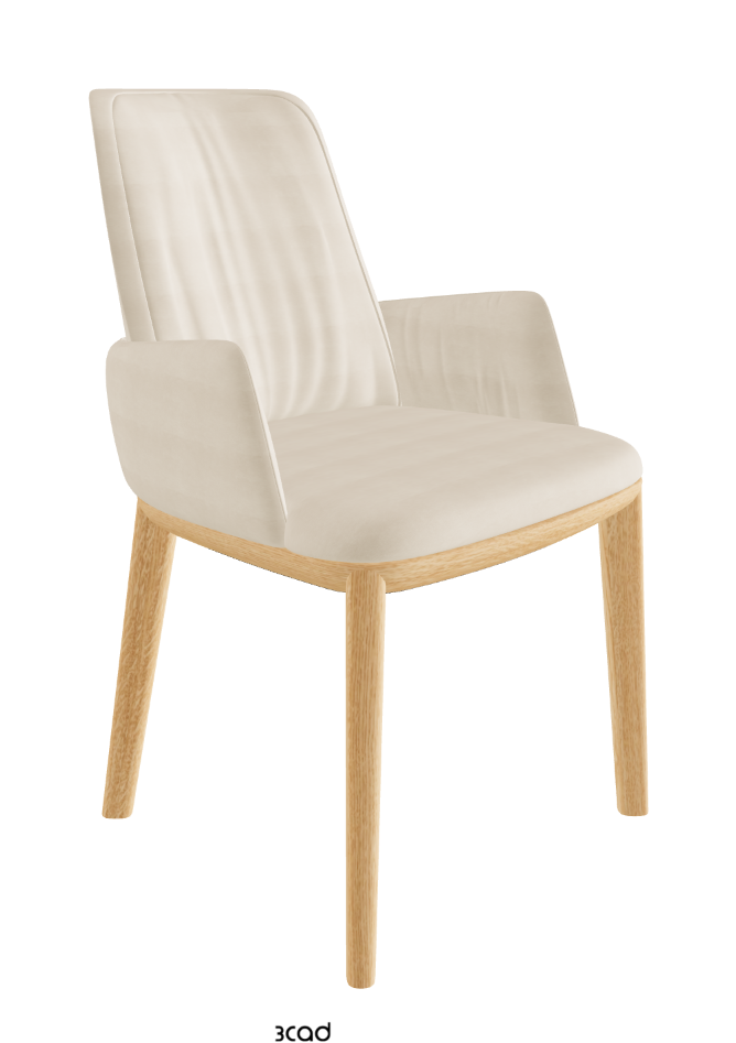 Belinda Dining Armchair_Natural Ashwood_Fabric_B922