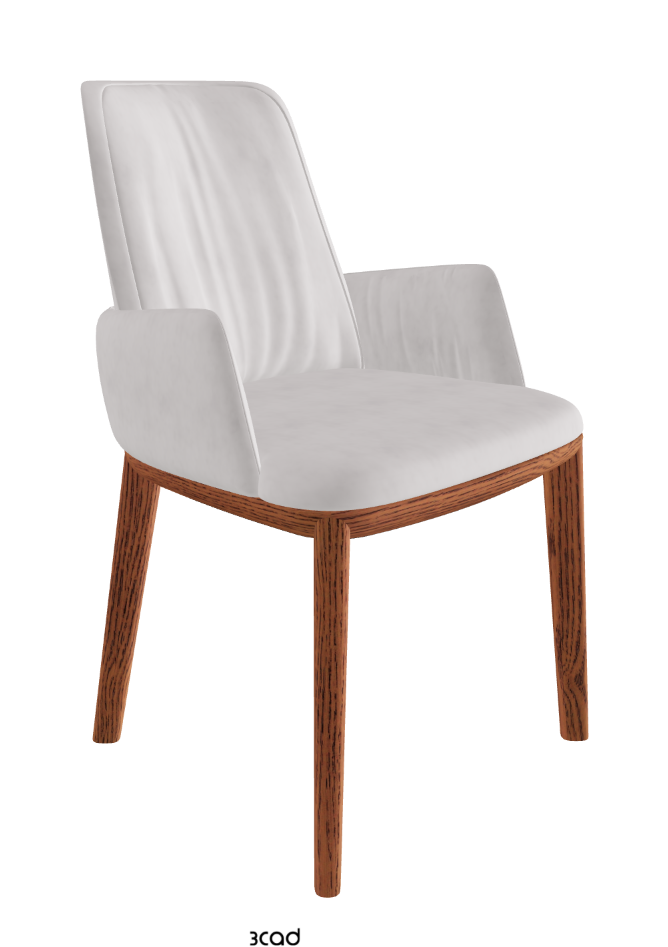 Belinda Dining Armchair_Canaletto Walnut Stained Ashwood_Micro Nubuk_White