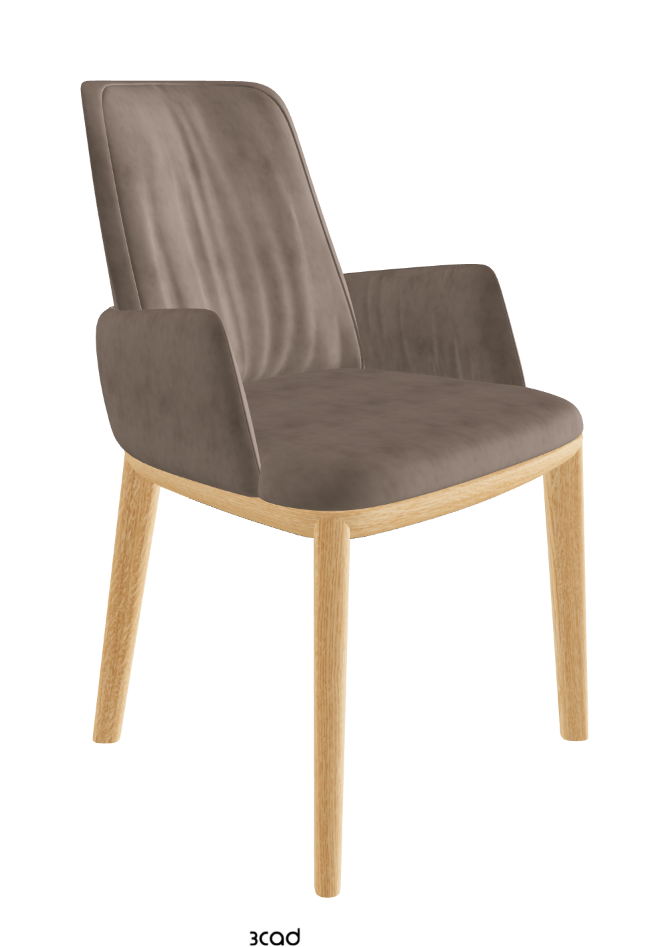 Belinda Dining Armchair_Natural Ashwood_Micro Nubuk_Cognac