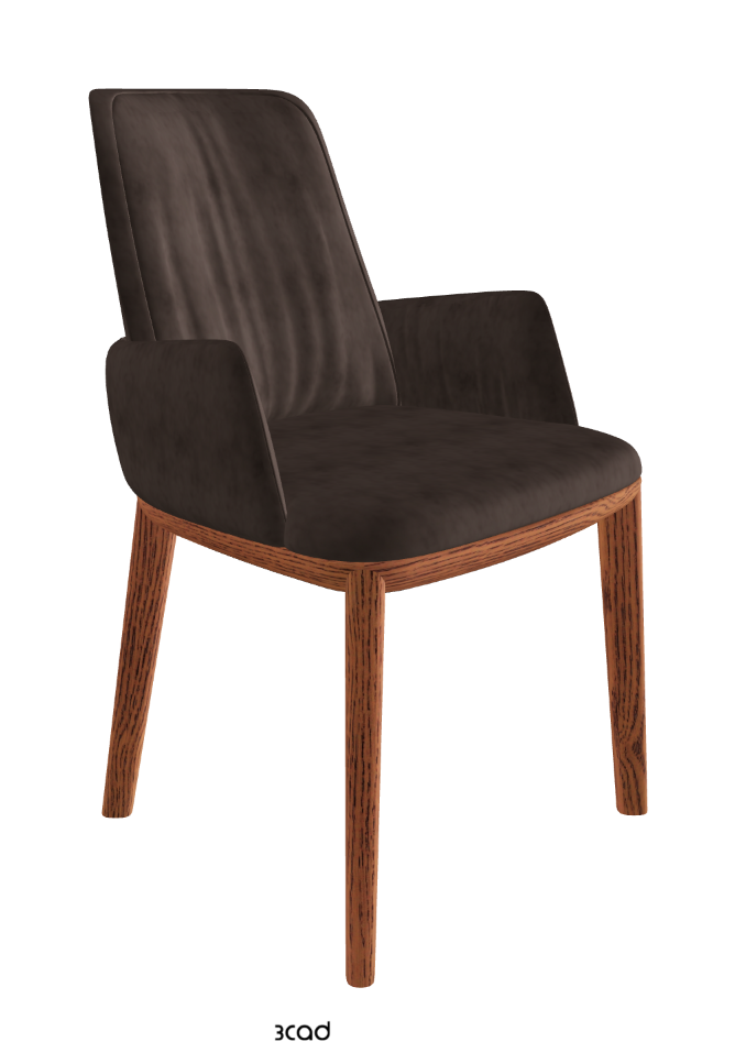 Belinda Dining Armchair_Canaletto Walnut Stained Ashwood_Micro Nubuk_Marron