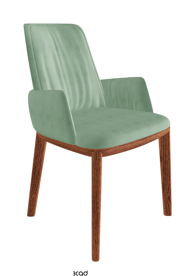 Belinda Dining Armchair_Canaletto Walnut Stained Ashwood_Micro Nubuk_Mint