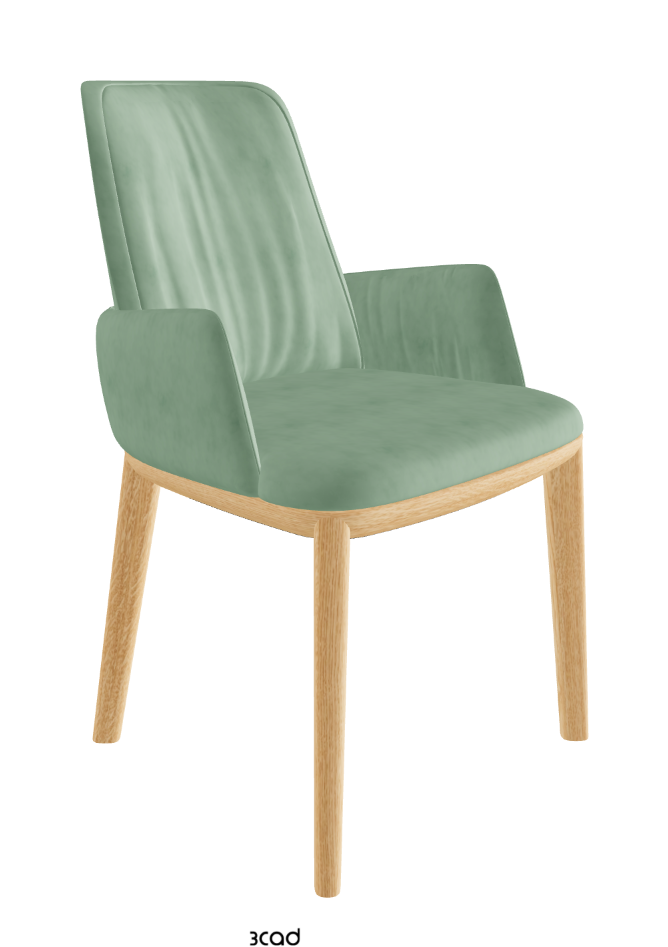 Belinda Dining Armchair_Natural Ashwood_Micro Nubuk_Mint