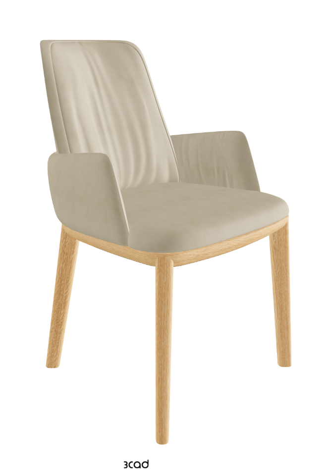 Belinda Dining Armchair_Natural Ashwood_Micro Nubuk_Sand
