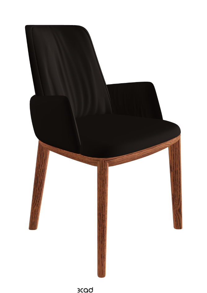 Belinda Dining Armchair_Canaletto Walnut Stained Ashwood_Soft Leather_Moka
