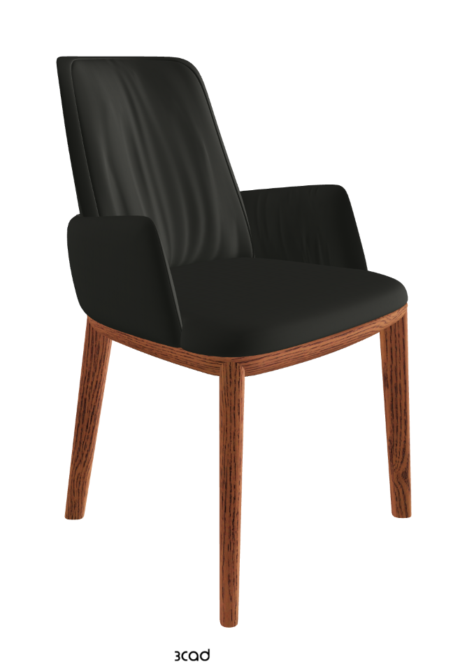 Belinda Dining Armchair_Canaletto Walnut Stained Ashwood_Soft Leather_Smoke